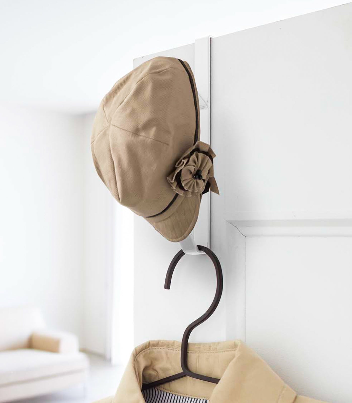 Over the Door Hanger - Heavy Duty Steel Hooks for Closet, Bathroom & Bedroom Organization - Space Saving Storage Solution
