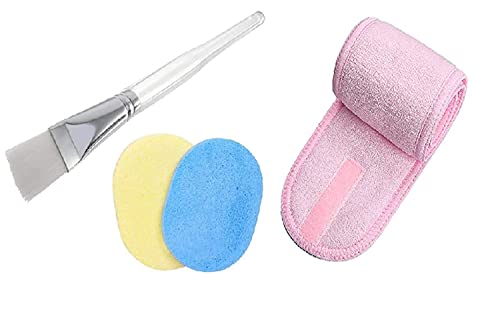 Plastic Brush, Headband, 2 Sponges