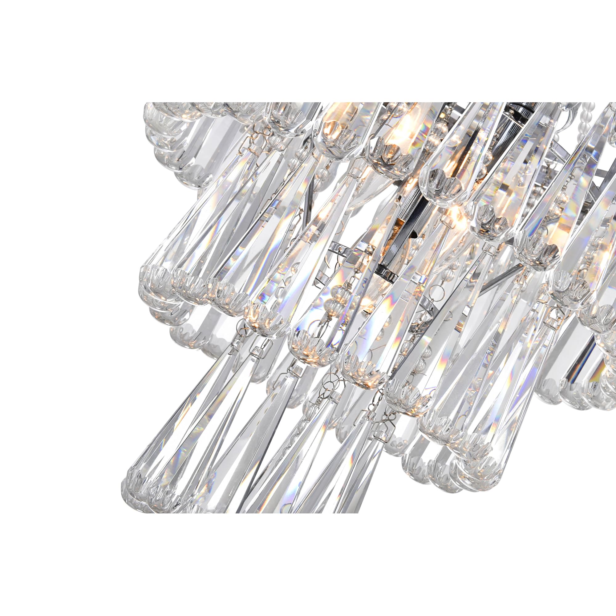 CWI Lighting Vast 6-Light Modern Chandelier with Chrome Finish for Dining Room, Living Room, and Bedroom - Elegant Ceiling Light Fixture for Home Decor