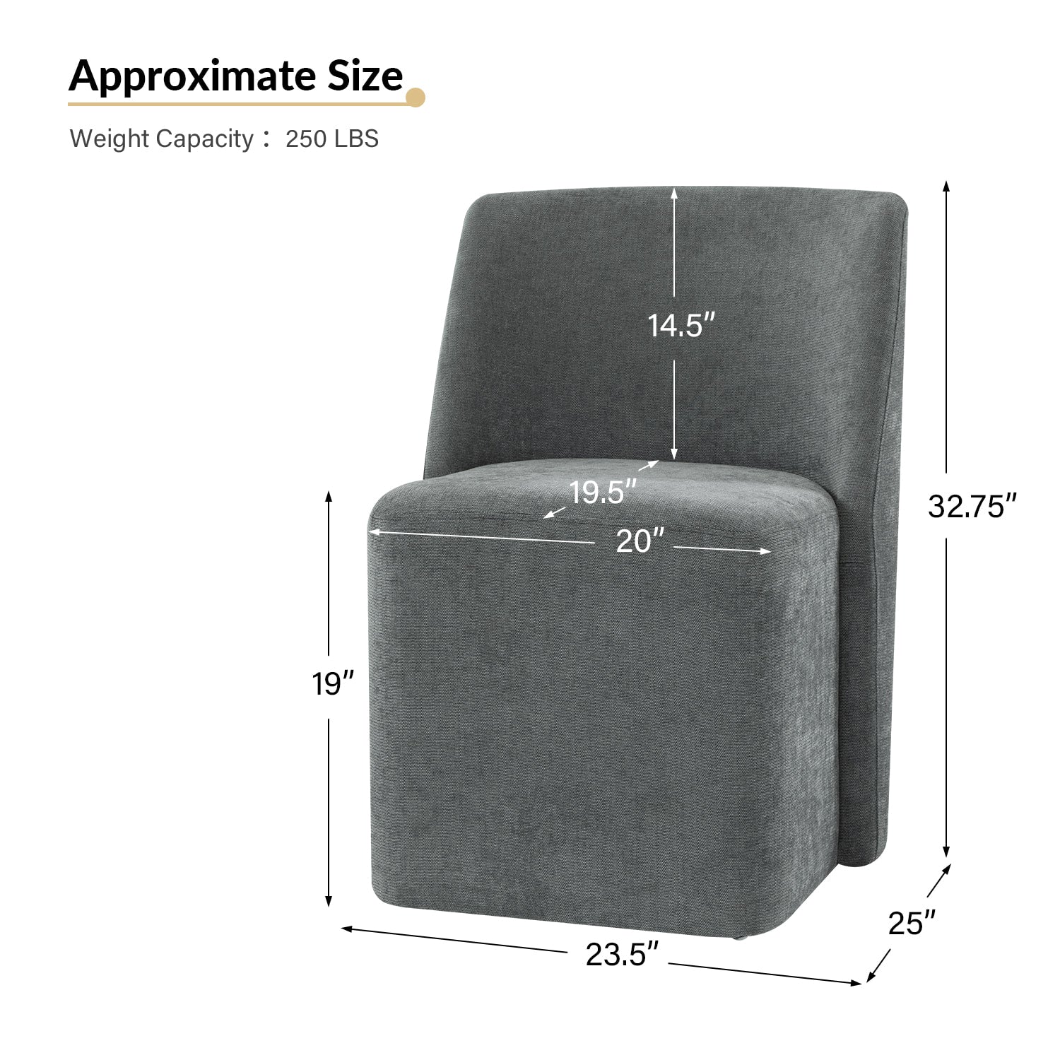 Yale Modern Curved Backrest Dining Chair - Adjustable & Versatile for Kitchen, Dining Room, Office (Set of 2, 4 or 6) - Comfortable Seating for Home & Restaurant Use