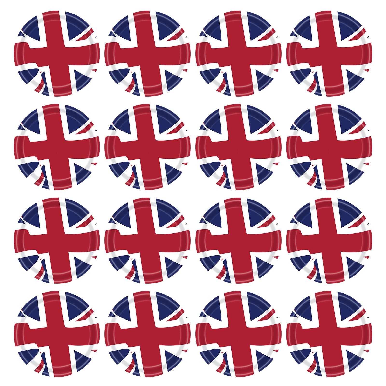 British Flag Party Supplies - Union Jack Plates & Tablecloth Set for UK Themed Events, Decorations & Celebrations