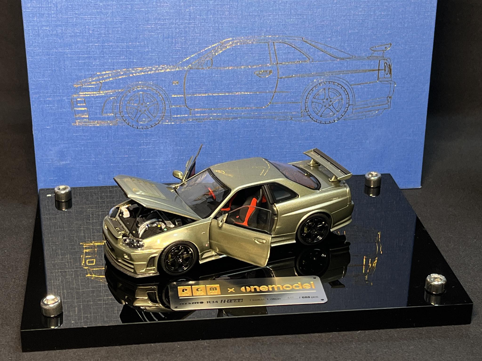 1:43 Scale Nissan Skyline Z Tune Diecast Model Car - Millennium Jade Luxury Edition - Collectible Japanese Sports Car for Display & Gift Giving
