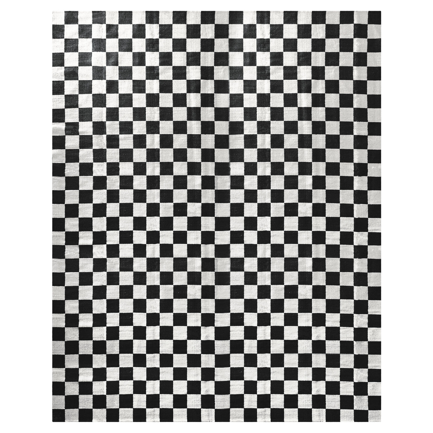 Checkerboard Small Scale Flatweave Rug - Non-Slip Geometric Pattern Area Rug for Living Room, Bedroom, Nursery & Dorm - Soft & Durable Home Decor