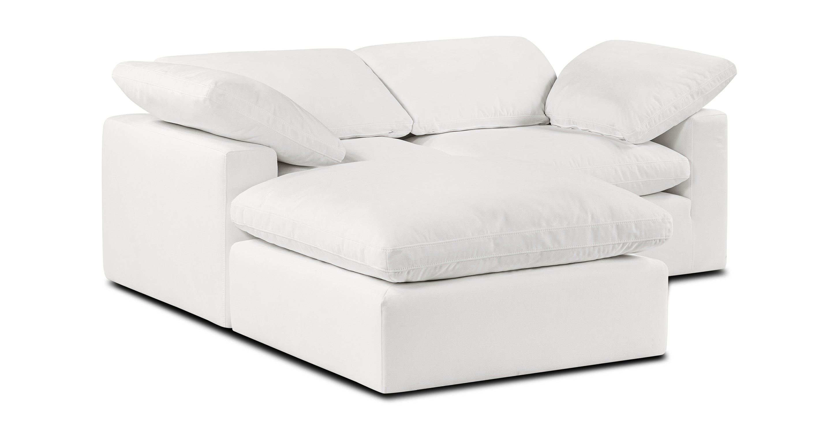 3-Seat Aspen Modular Sectional Sofa - Modern L-Shaped Couch for Living Room, Apartment & Small Spaces - Soft Fabric Upholstery with Reversible Chaise