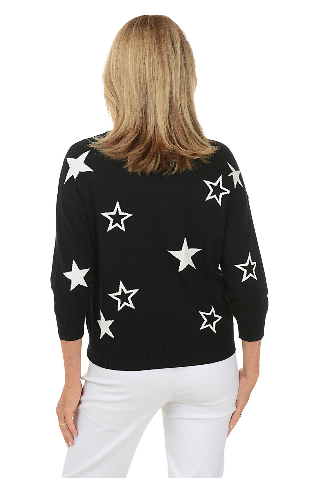 Starry V-Neck Sweater for Women - Soft Knit Pullover with Elegant Design | Perfect for Fall, Winter & Casual Outfits