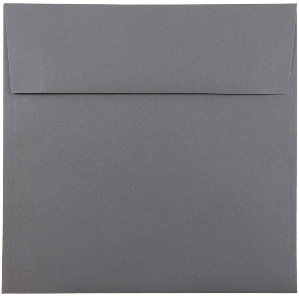 Premium 8.5 x 8.5 Inch Square Dark Grey Invitation Envelopes - Bulk Pack of 250 - Perfect for Weddings, Parties & Business Correspondence