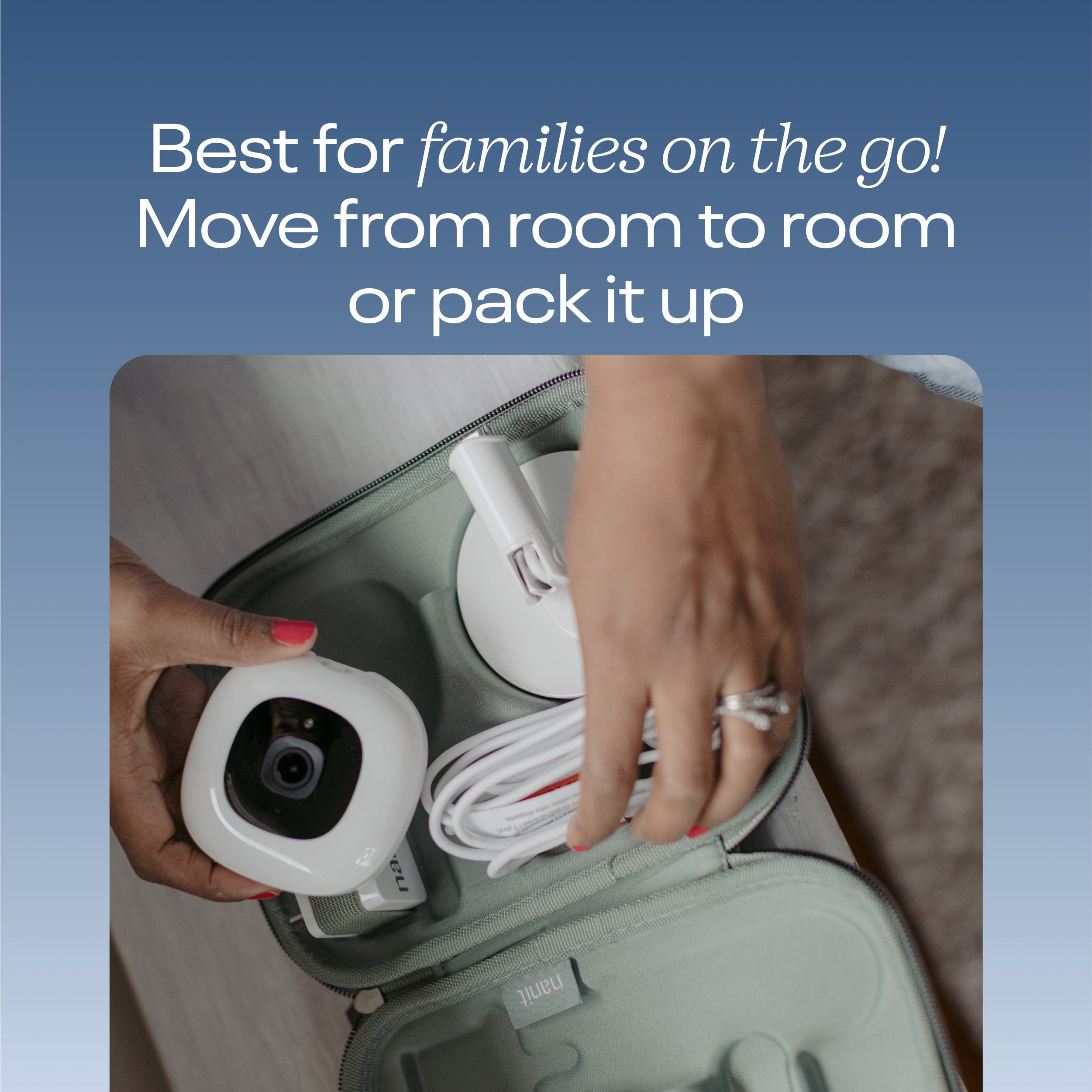 Nanit Pro Smart Baby Monitor Camera with Floor Stand - HD Video, Night Vision & Sleep Tracking for Nursery & Baby Room Safety