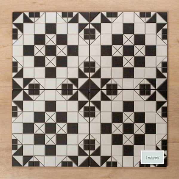 Alicante Brighton Matt Cushioned Edge Porcelain Tile 12.4x12.4 Inch - Non-Slip Floor & Wall Tile for Bathroom, Kitchen & Living Room