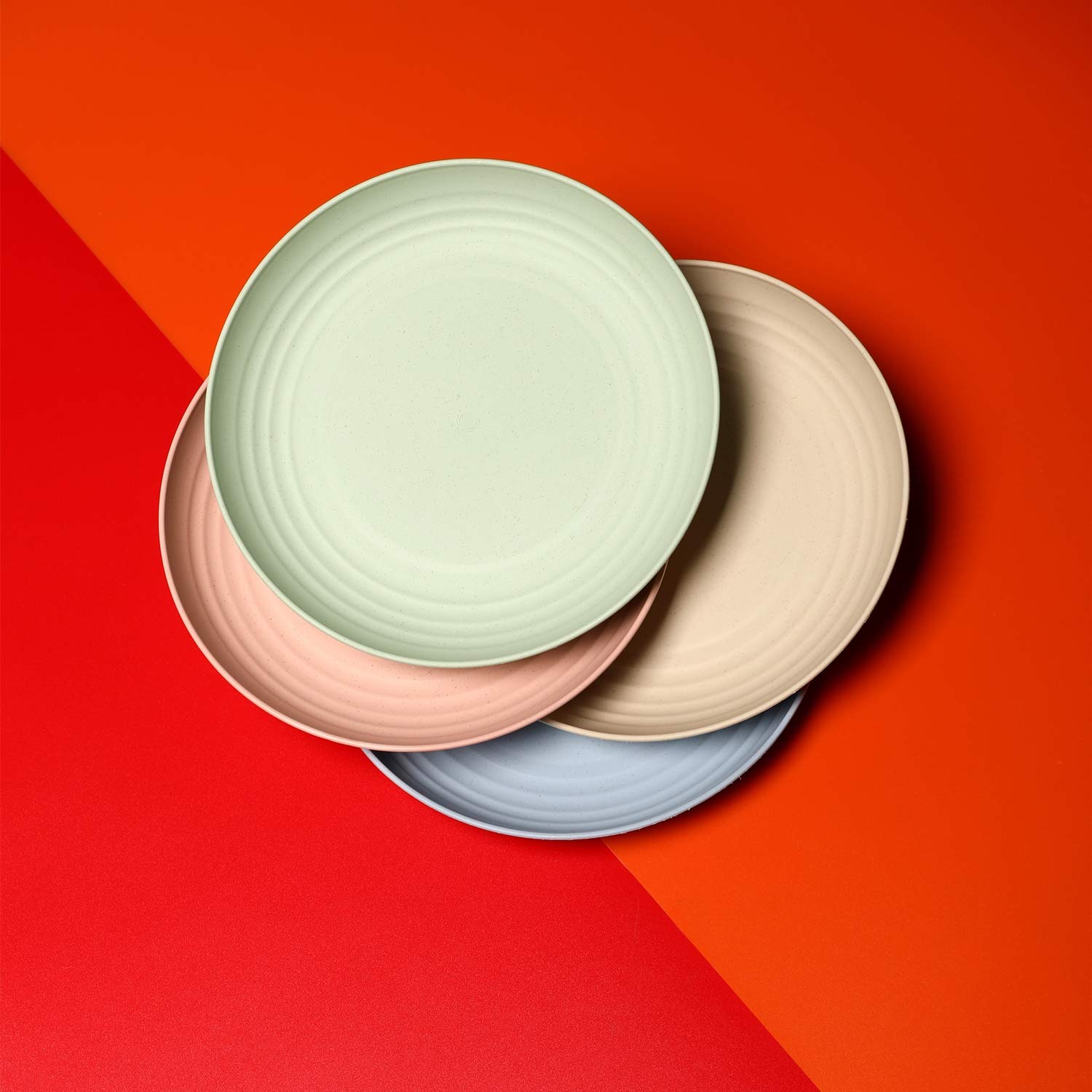 Eco-Friendly Wheat Straw Plates Set - 8
