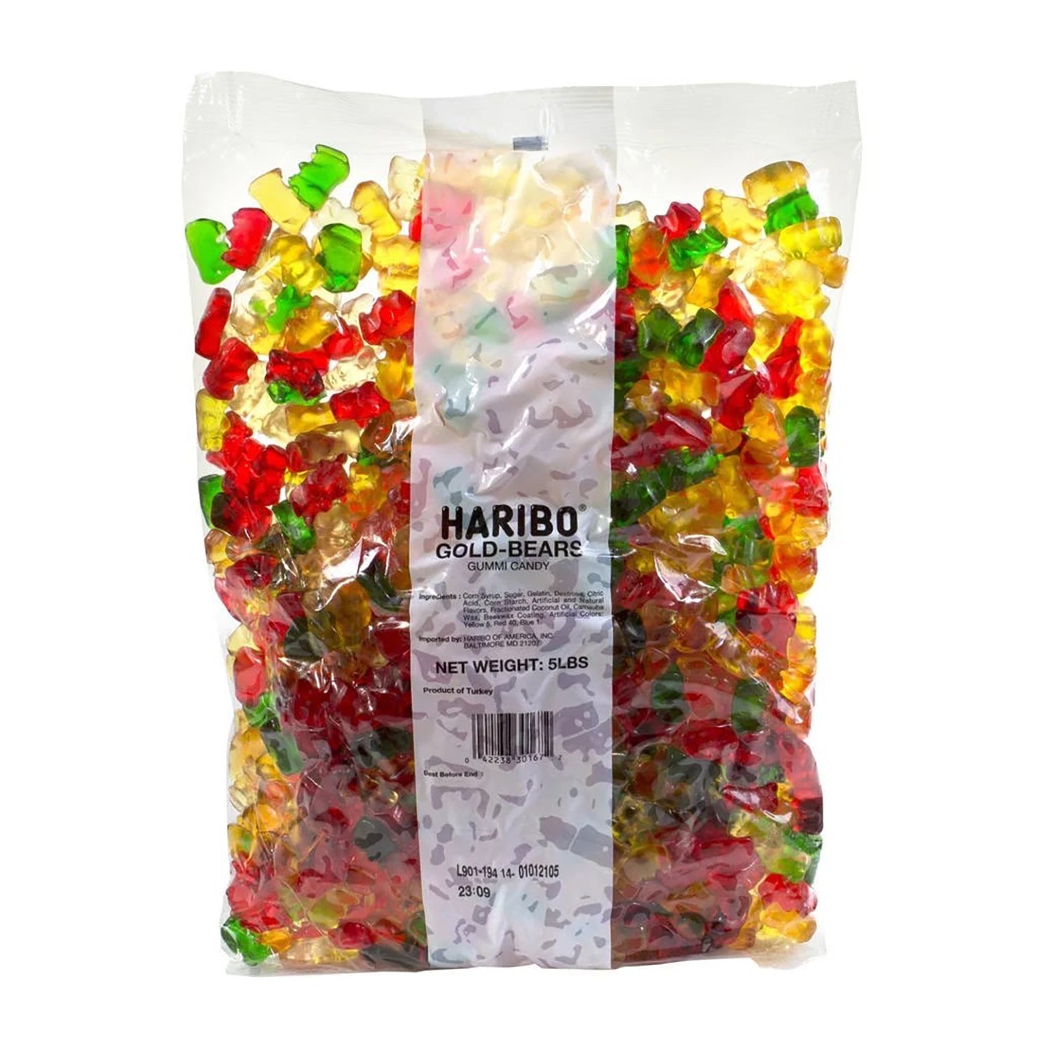 Haribo Goldbears Gummy Candy 5lb Bulk Bag - Assorted Fruit Flavors - Perfect for Parties, Snacks & Office Treats