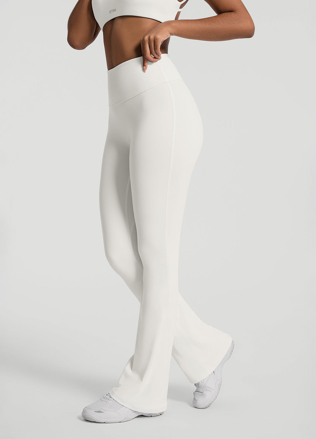 Ruched Flared Leggings for Women - High Waist Yoga Pants with Tummy Control - Perfect for Workout, Yoga & Casual Wear