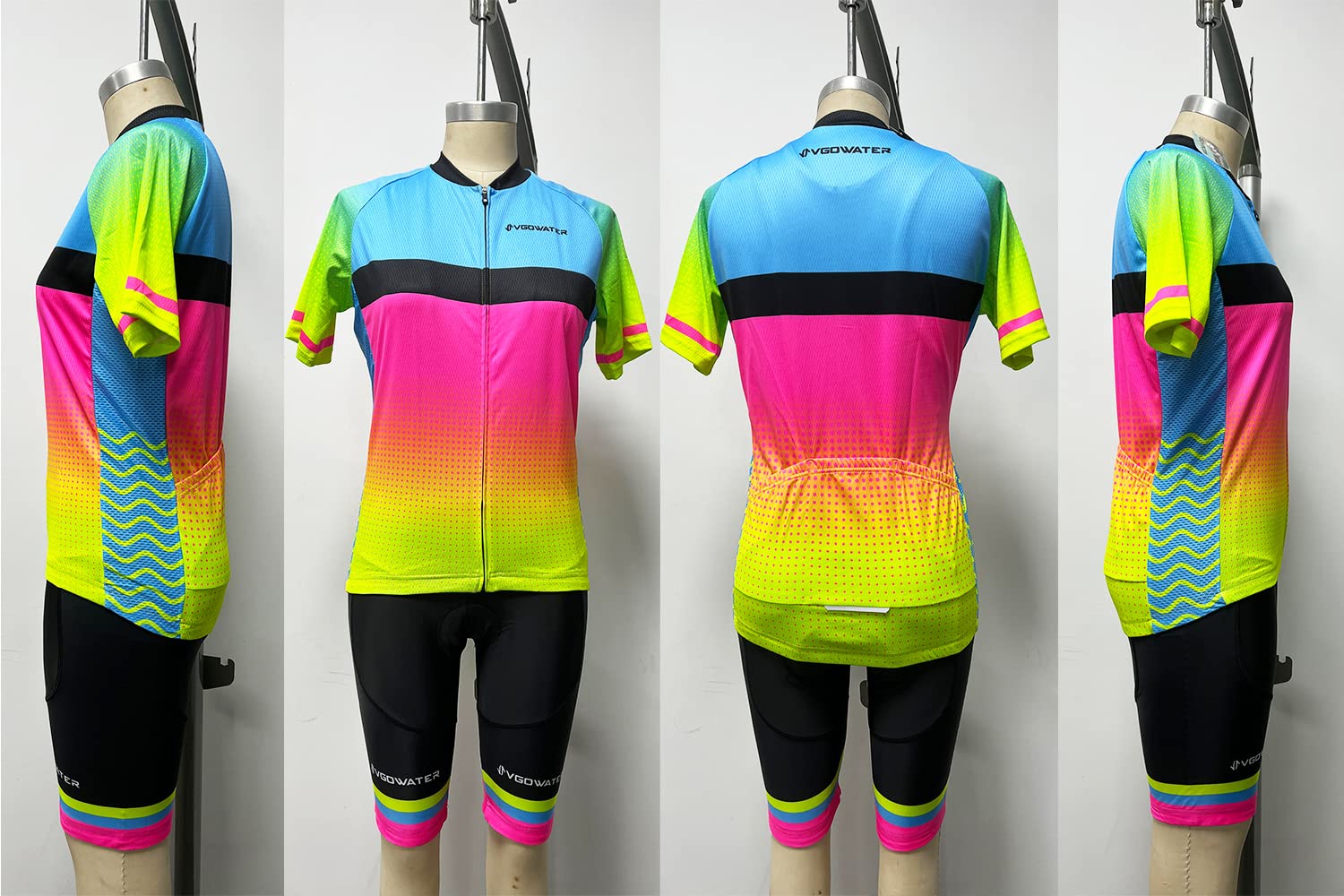 Vgowater Women's Cycling Jersey - Breathable Short Sleeve Bike Top for Road Biking & Mountain Cycling - Perfect for Outdoor Sports, Commuting & Fitness Training