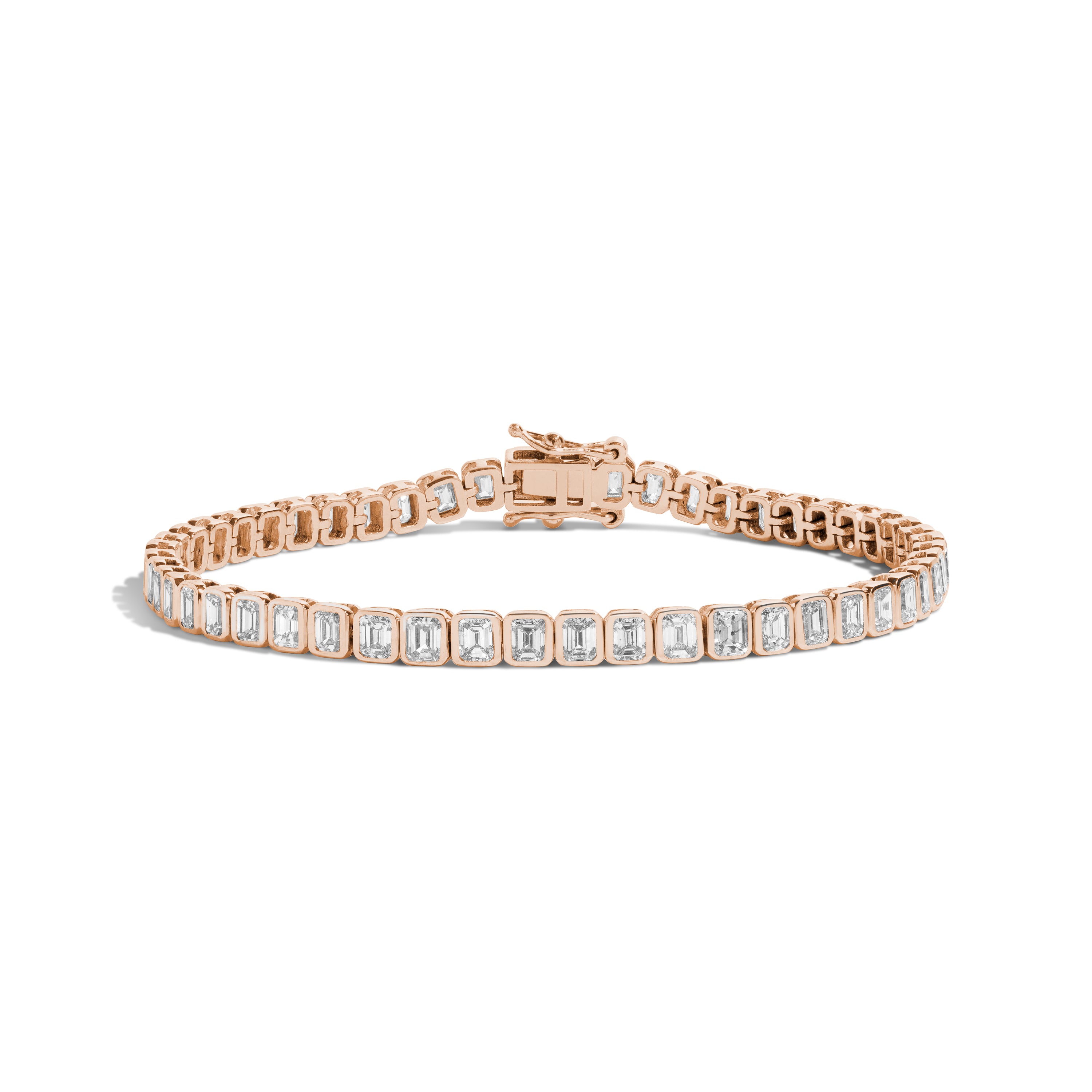 5.5 Carat Emerald Tennis Bracelet in Bezel Setting - Elegant Jewelry for Women, Perfect for Weddings, Parties & Special Occasions