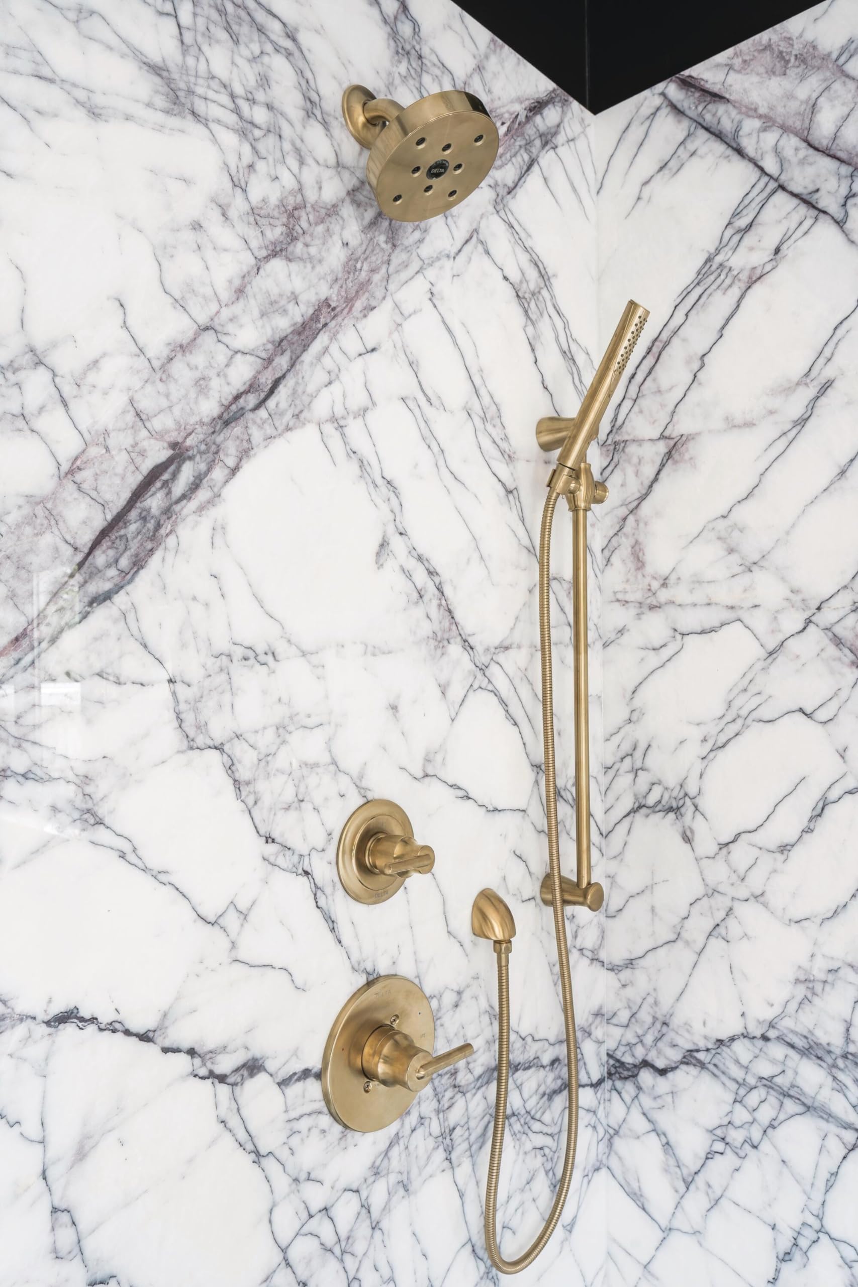 Delta 50560 Wall Mount Hand Shower Elbow - Lumicoat Champagne Bronze Finish for Bathroom Shower Installation | Perfect for Bathroom Renovation and Spa-Like Shower Experience