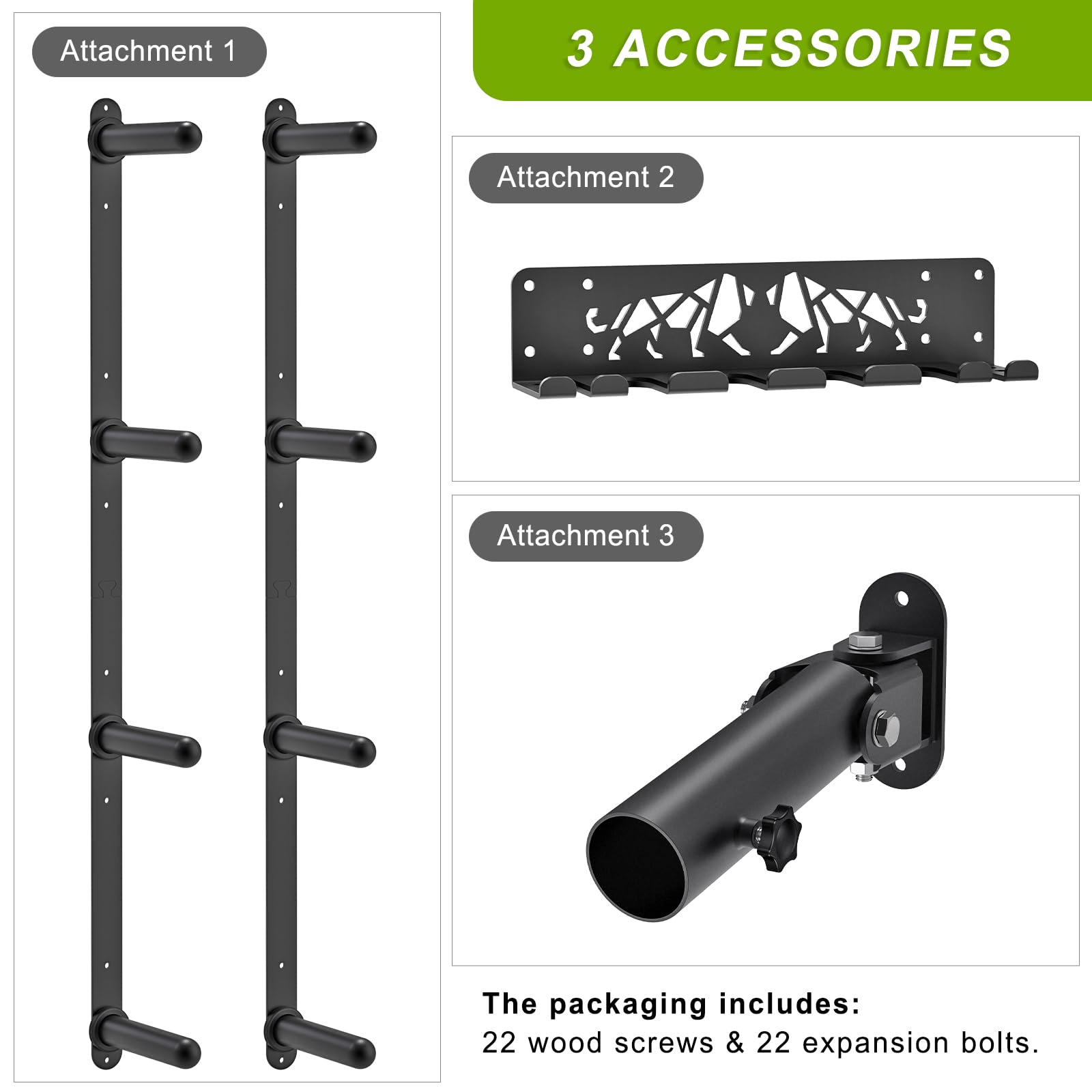 **Kipika Gym Organizer Set - 2 Pack Wall Mounted Weight Plate & Barbell Storage Rack with T-Bar Row Landmine Platform - Heavy Duty Steel Construction, Easy Installation - Perfect for Home Gym & CrossFit Workouts**