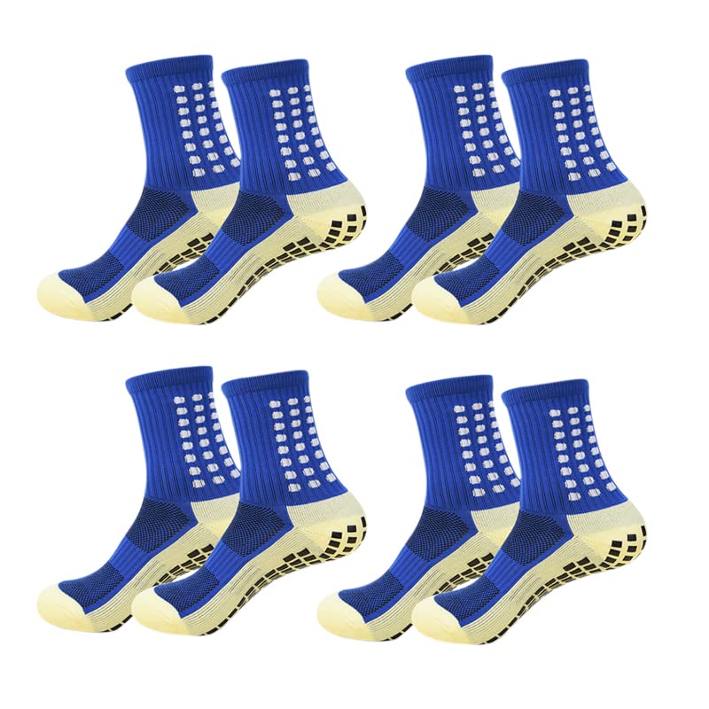 Non-Slip Grip Socks for Men - Anti-Skid Athletic Soccer & Basketball Socks with Enhanced Traction - Perfect for Indoor Sports, Gym Workouts and Court Performance