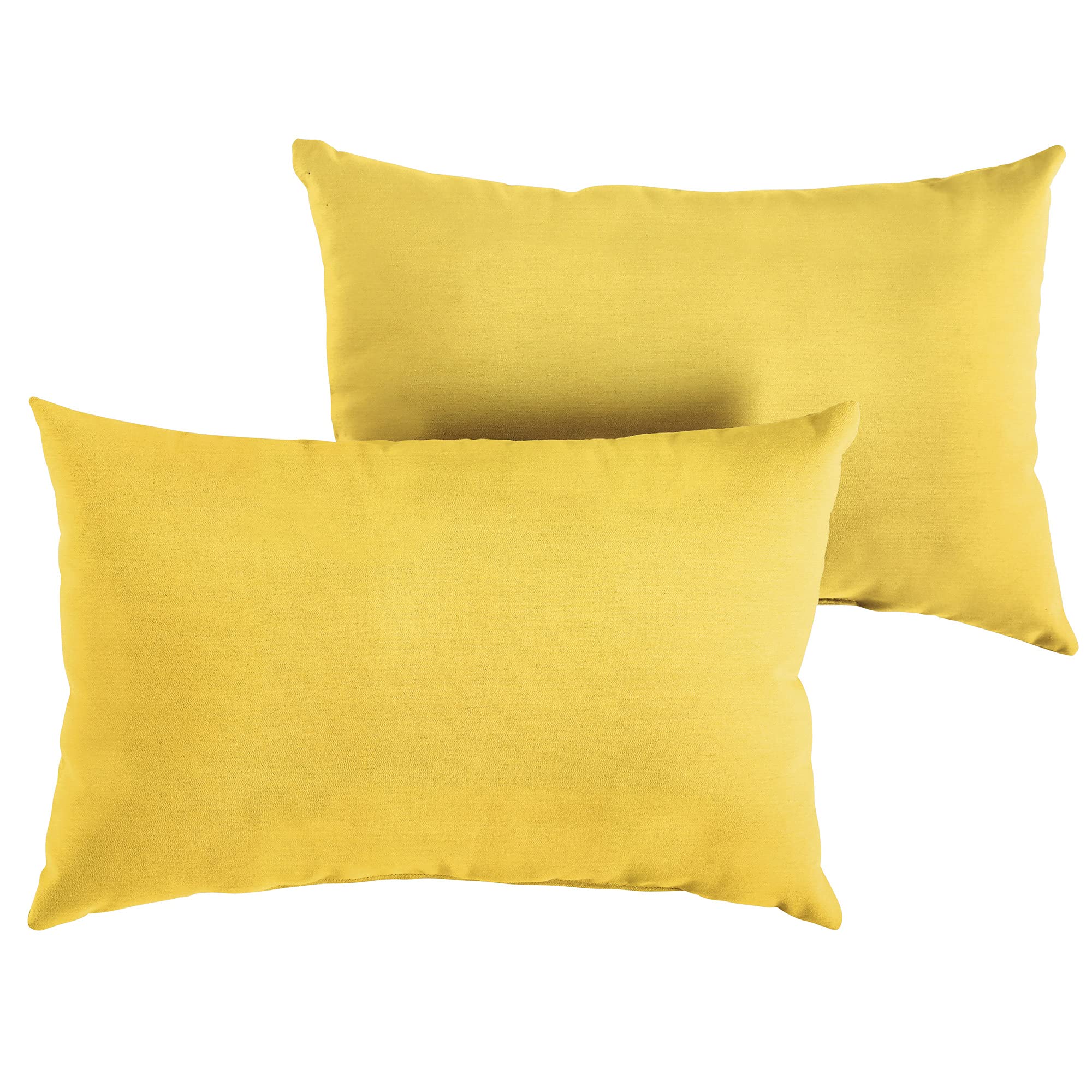 2 Pack Sunflower Yellow Rectangular Lumbar Throw Pillows - 18 Inch Indoor/Outdoor Decorative Cushions for Sofa, Bed, Patio & Garden Decor