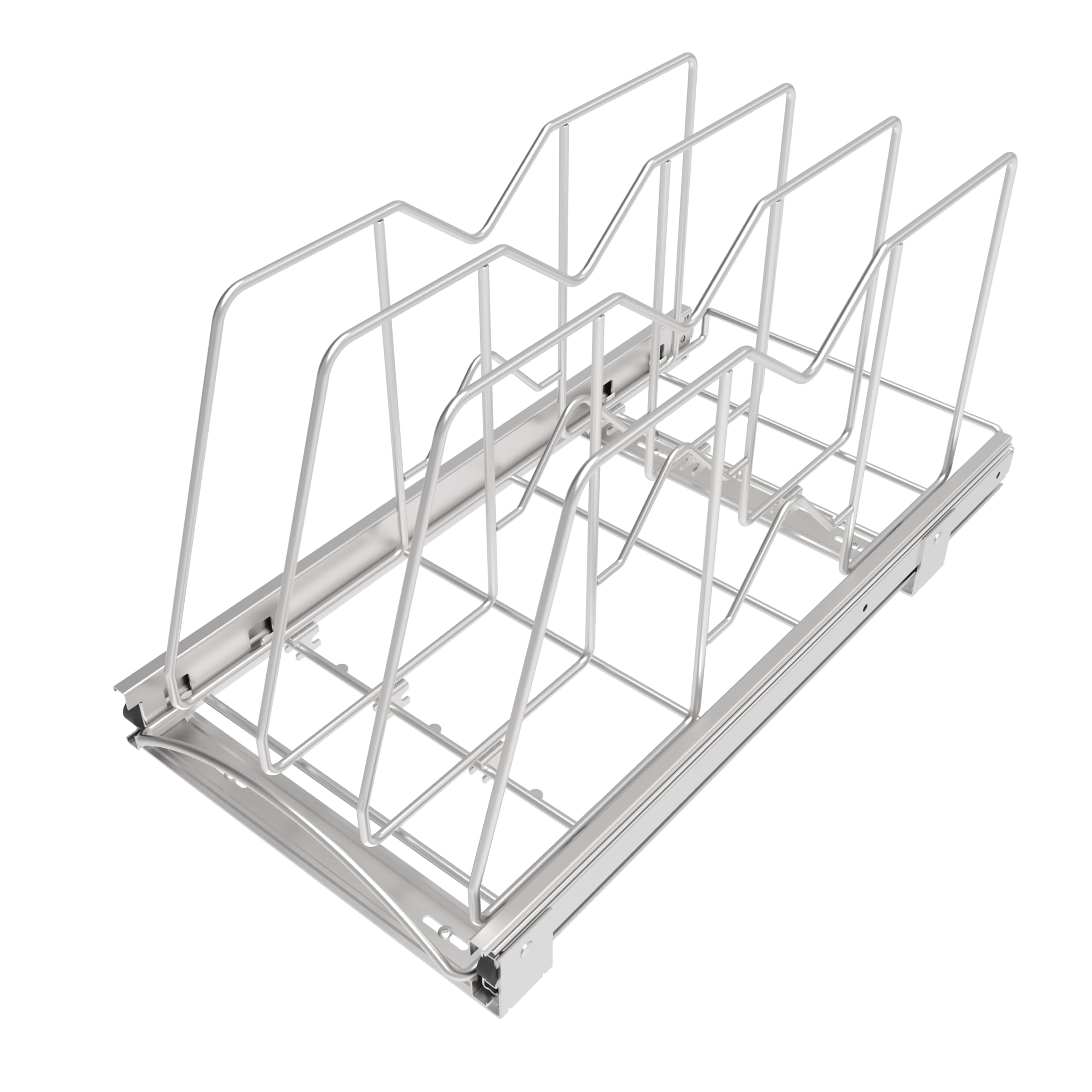 Adjustable Pull Out Cabinet Organizer for Cookie Sheets, Pans, Pots & Cutting Boards - 11