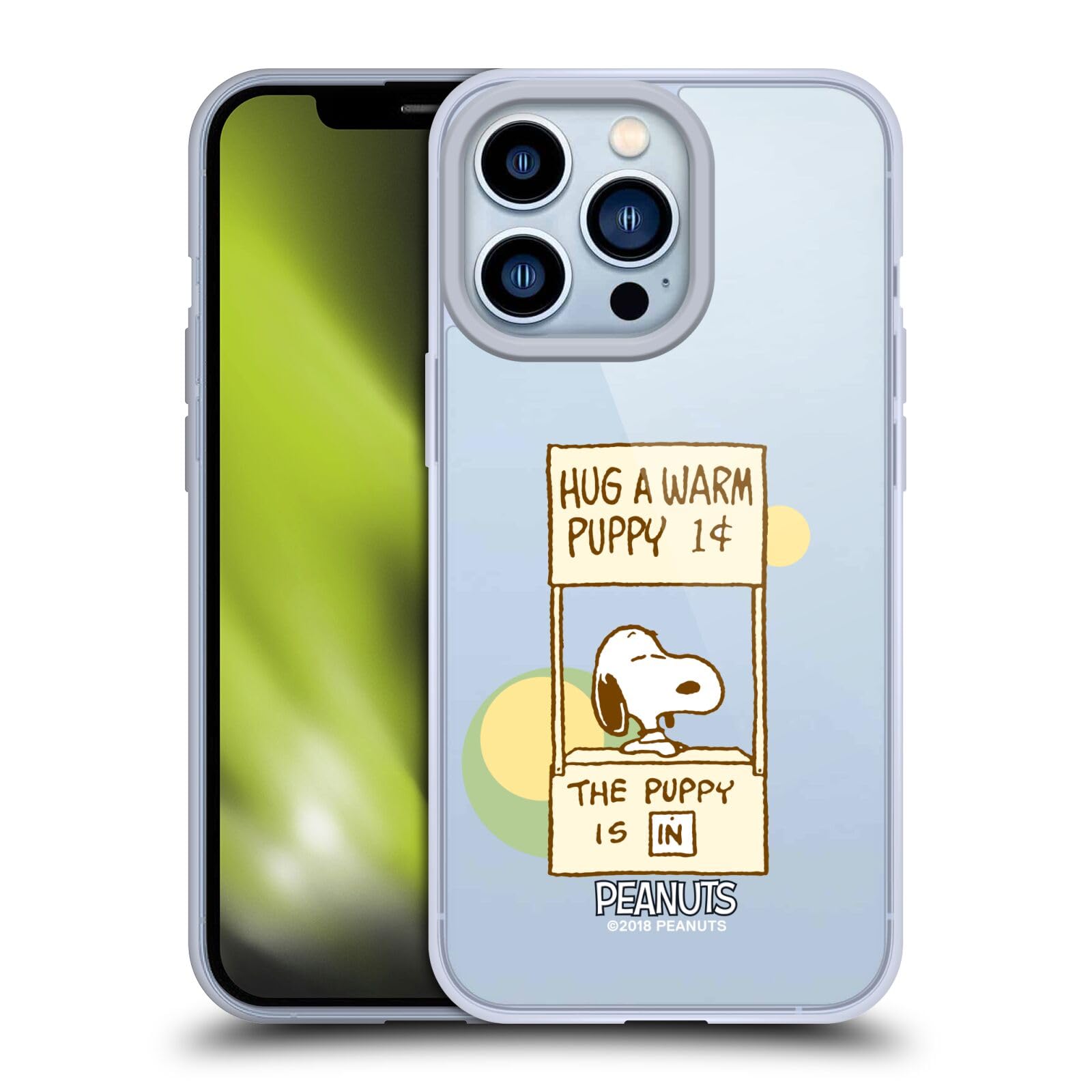 Officially Licensed Peanuts Snoopy Hug Soft Gel Case for Apple iPhone 13 Pro - Cute Cartoon Phone Cover with Anti-Slip Grip, Perfect for School, Work & Everyday Use