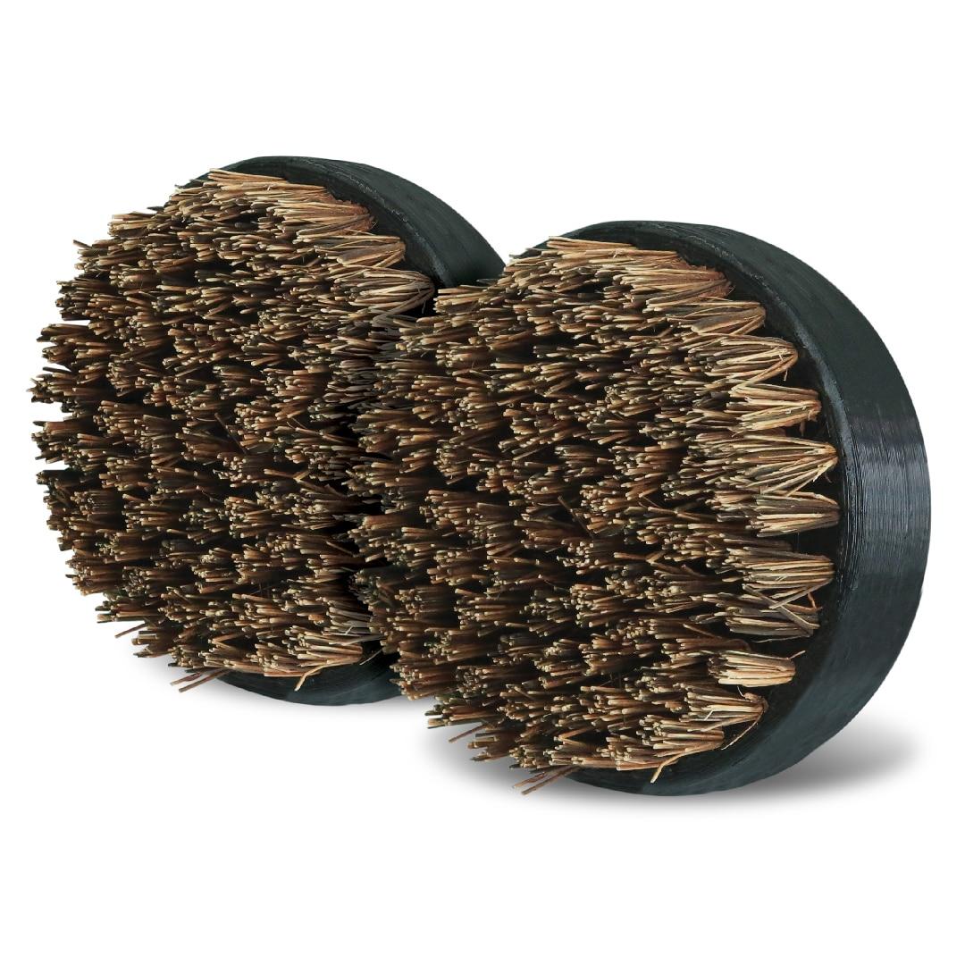 Big Green Egg Dual Grid & Pizza Stone Set with Palmyra Bristle Scrubber Brush (Model 127136) - Perfect for Outdoor Grilling, Smoking, and Pizza Making