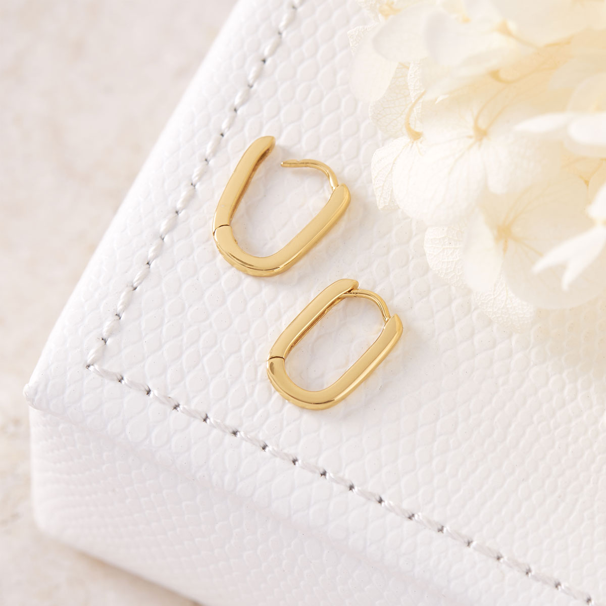 Eternity Huggies Medium Gold Hoop Earrings for Women - Dainty & Elegant Jewelry Gift for Her - Perfect for Everyday Wear, Parties & Special Occasions