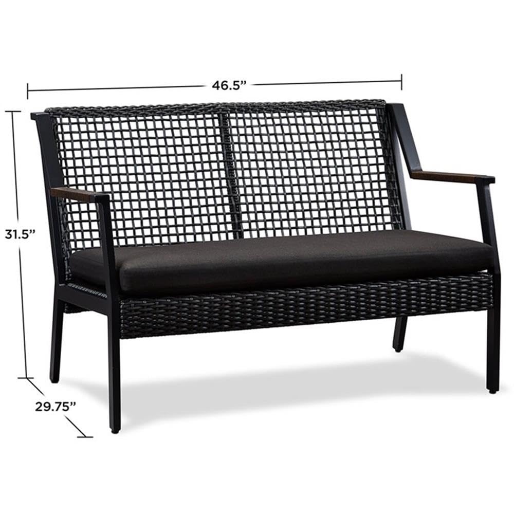 2-Piece Outdoor Patio Set with Propane Fire Pit Table & Aluminum Loveseat - Perfect for Backyard, Garden, and Deck Relaxation