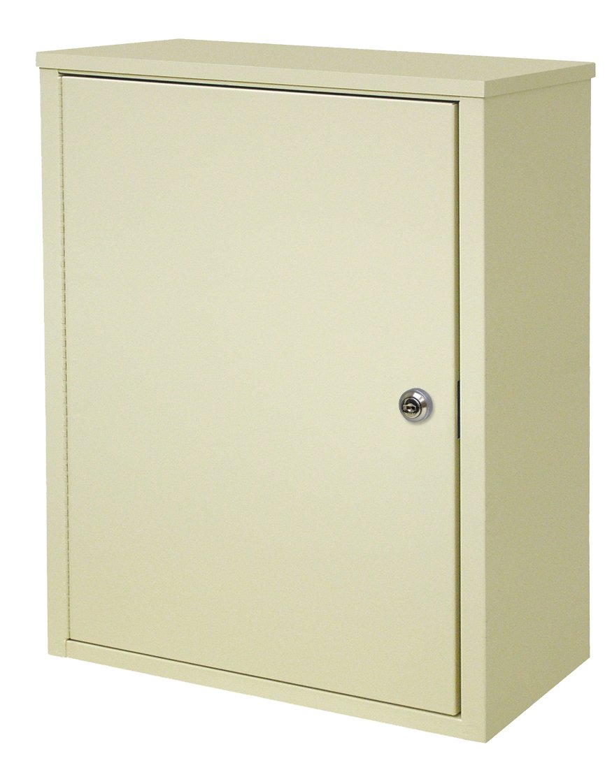 Extra Wide Single Door Wall Storage Cabinet with Key Lock - Secure Organizer for Home, Office, Garage & Closet Storage Solutions