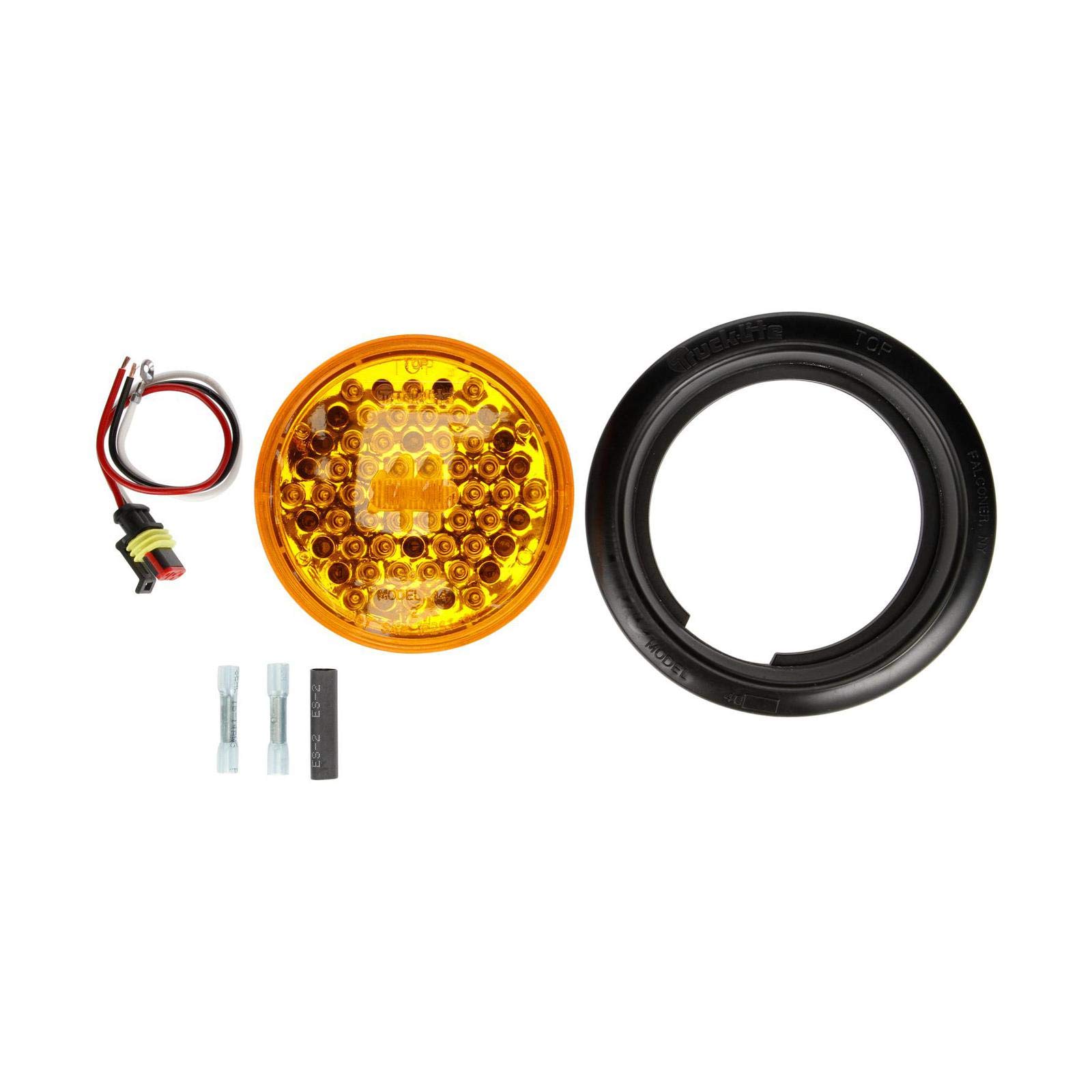 Truck-Lite 44102Y Strobe Lamp Grommet Kit - Heavy Duty LED Warning Light Accessories for Emergency Vehicles & Construction Trucks - Perfect for Safety Lighting on Roadside Work Zones & Fleet Maintenance