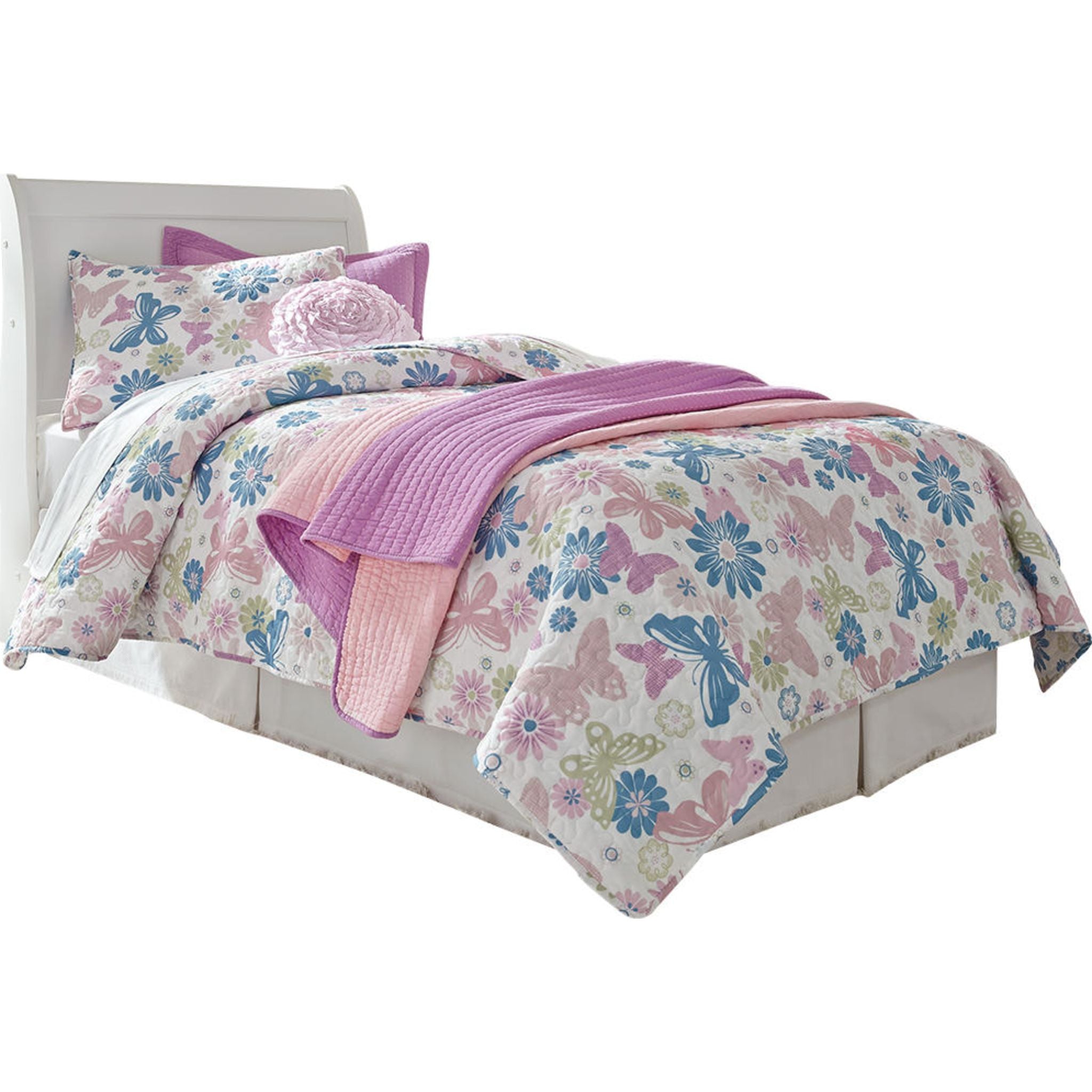 Anarasia White Sleigh Headboard - Elegant Upholstered Bed Frame Headboard for Master Bedroom, Guest Room, and Home Decor