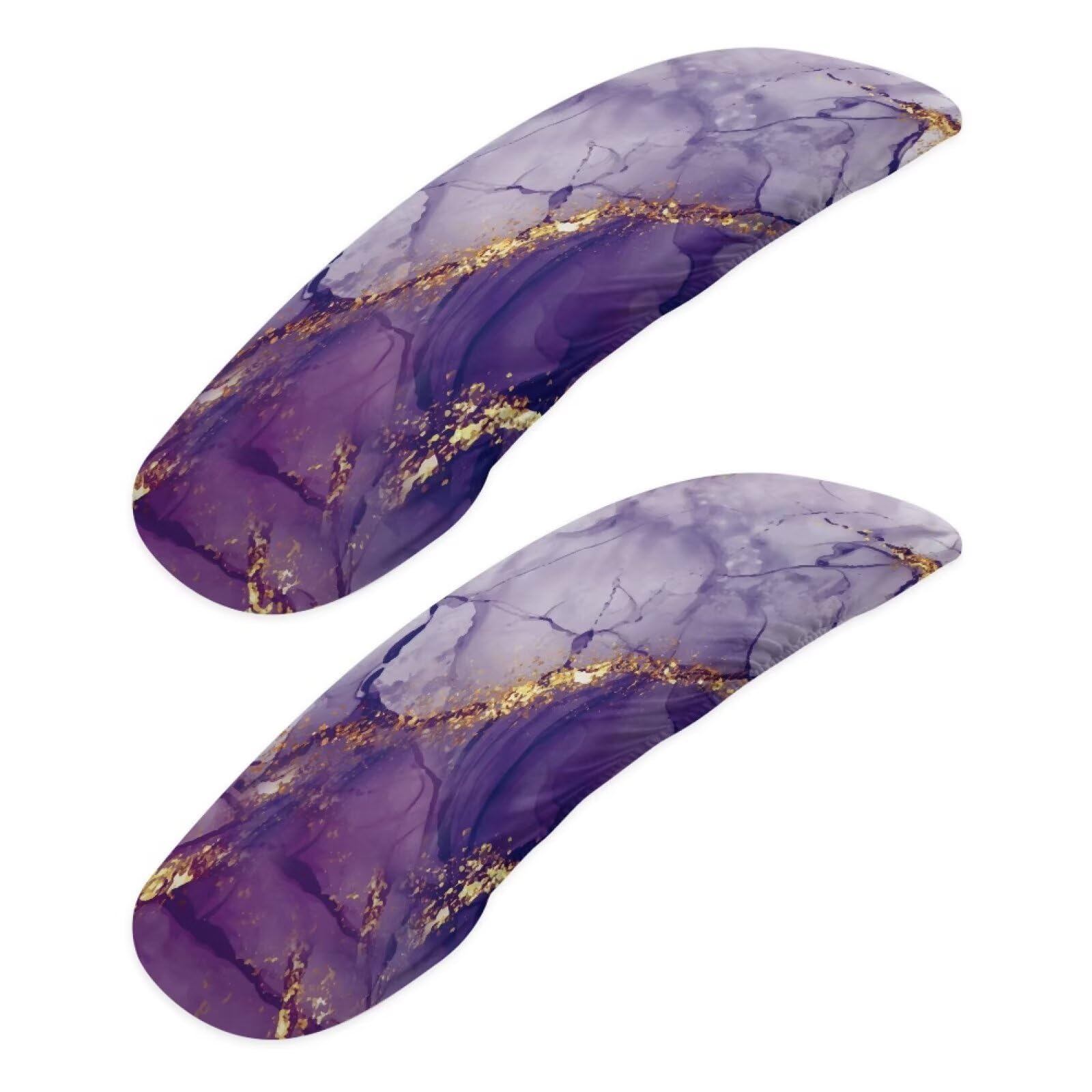 Purple Gold Marble Office Chair Arm Covers Set of 2 - Stretchable Washable Armrest Protectors for Desk & Computer Chairs | Perfect for Home Office, Gaming Setup & Workspace Comfort