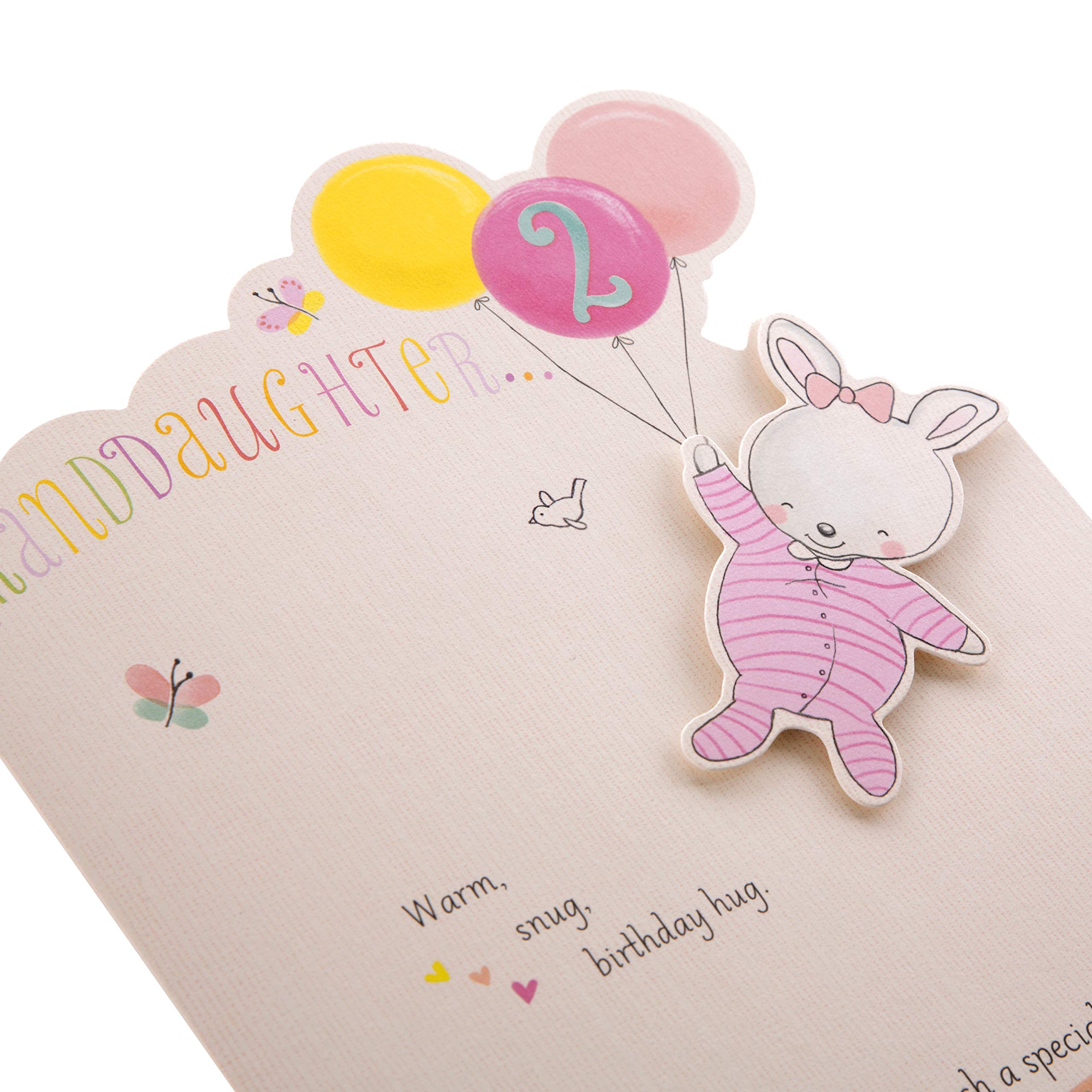 Hallmark 2nd Birthday Card for Granddaughter - 3D Pop-Up Die-Cut Greeting Card - Perfect for Toddler's Milestone Celebration & Keepsake Gift