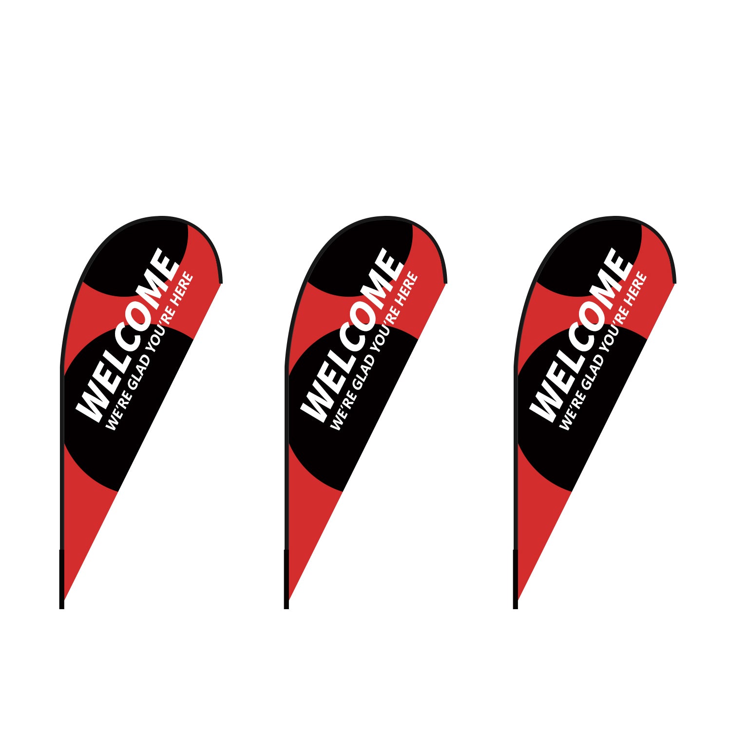 Custom Feather Blade Flag for Advertising - 8FT, 10FT, 12FT Sizes (Flag Only) | Perfect for Outdoor Events, Trade Shows & Brand Promotion
