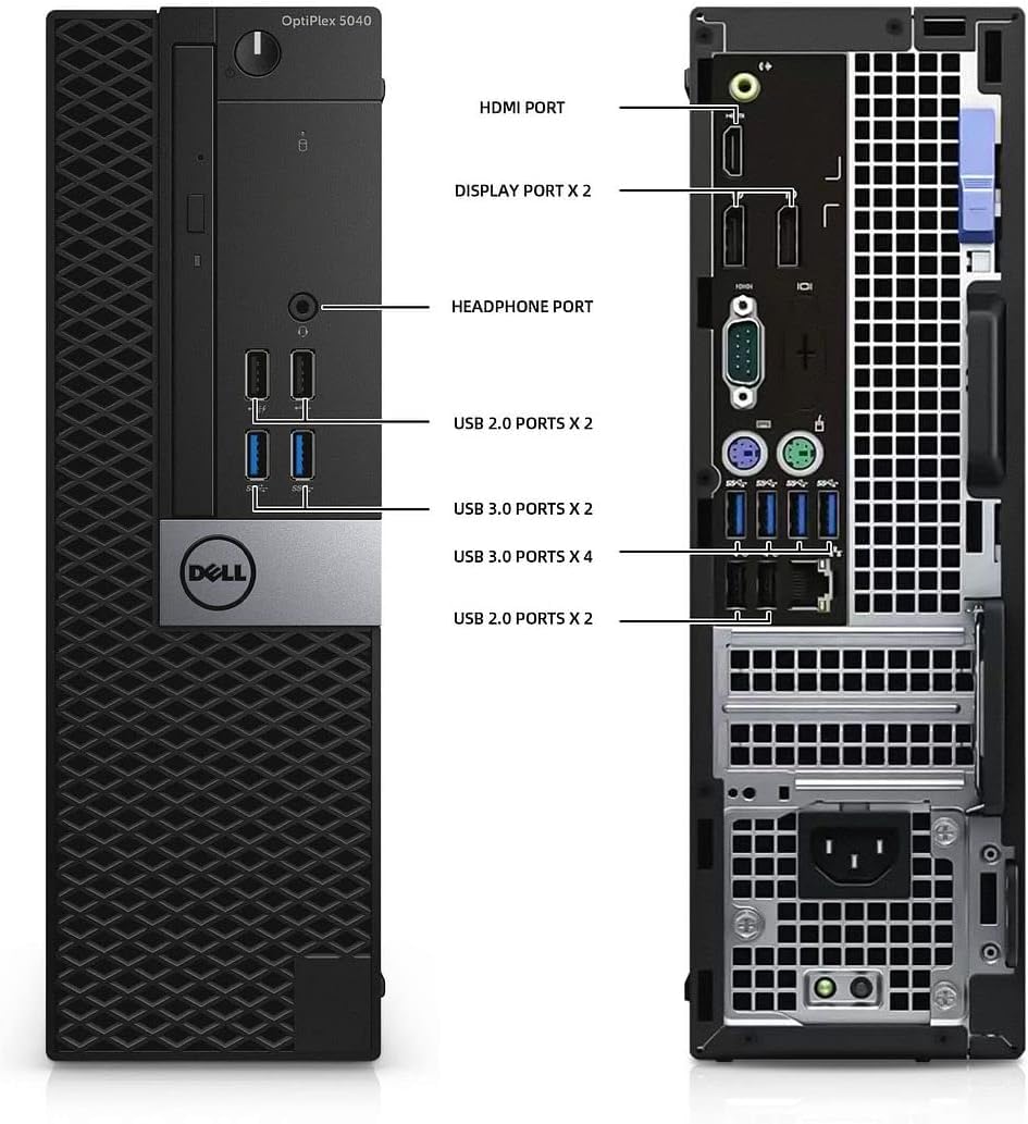 Dell OptiPlex 5040 SFF Desktop Computer Bundle with 23.8