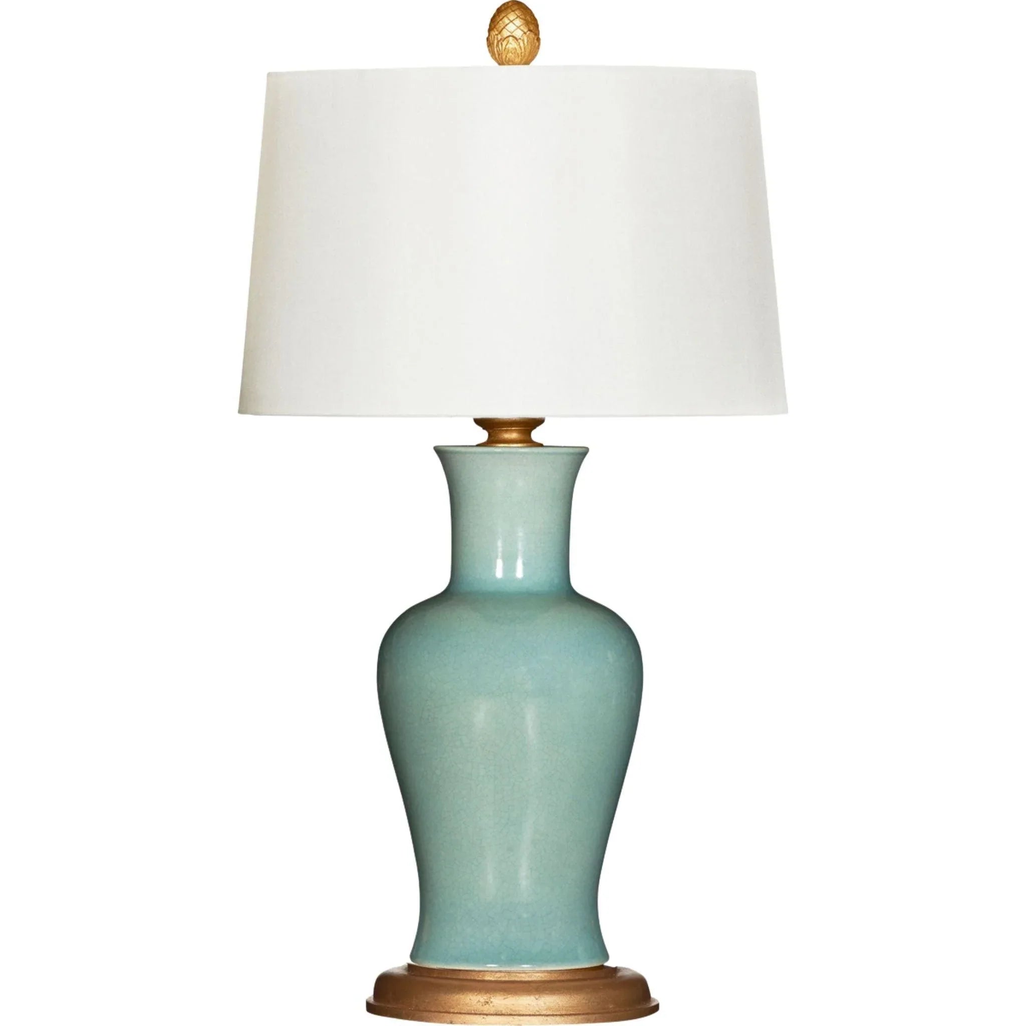 Amelie Verde Table Lamp with Fabric Shade - Modern Bedside & Living Room Lighting for Home Decor