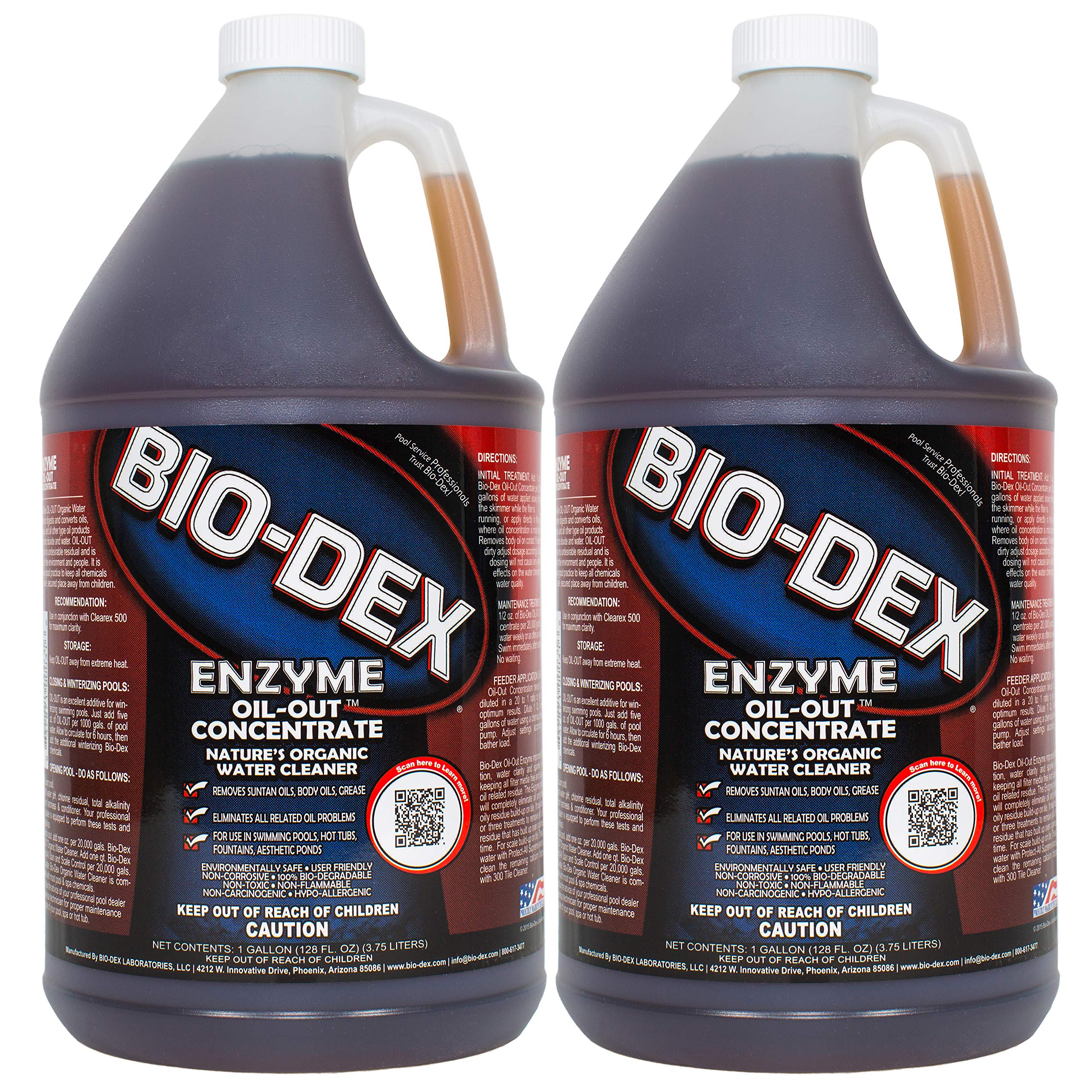 Bio-Dex Enzyme Oil-Out Degreaser - 1 Gallon (2 Pack) - Powerful Eco-Friendly Cleaner for Kitchen, Garage & Industrial Use