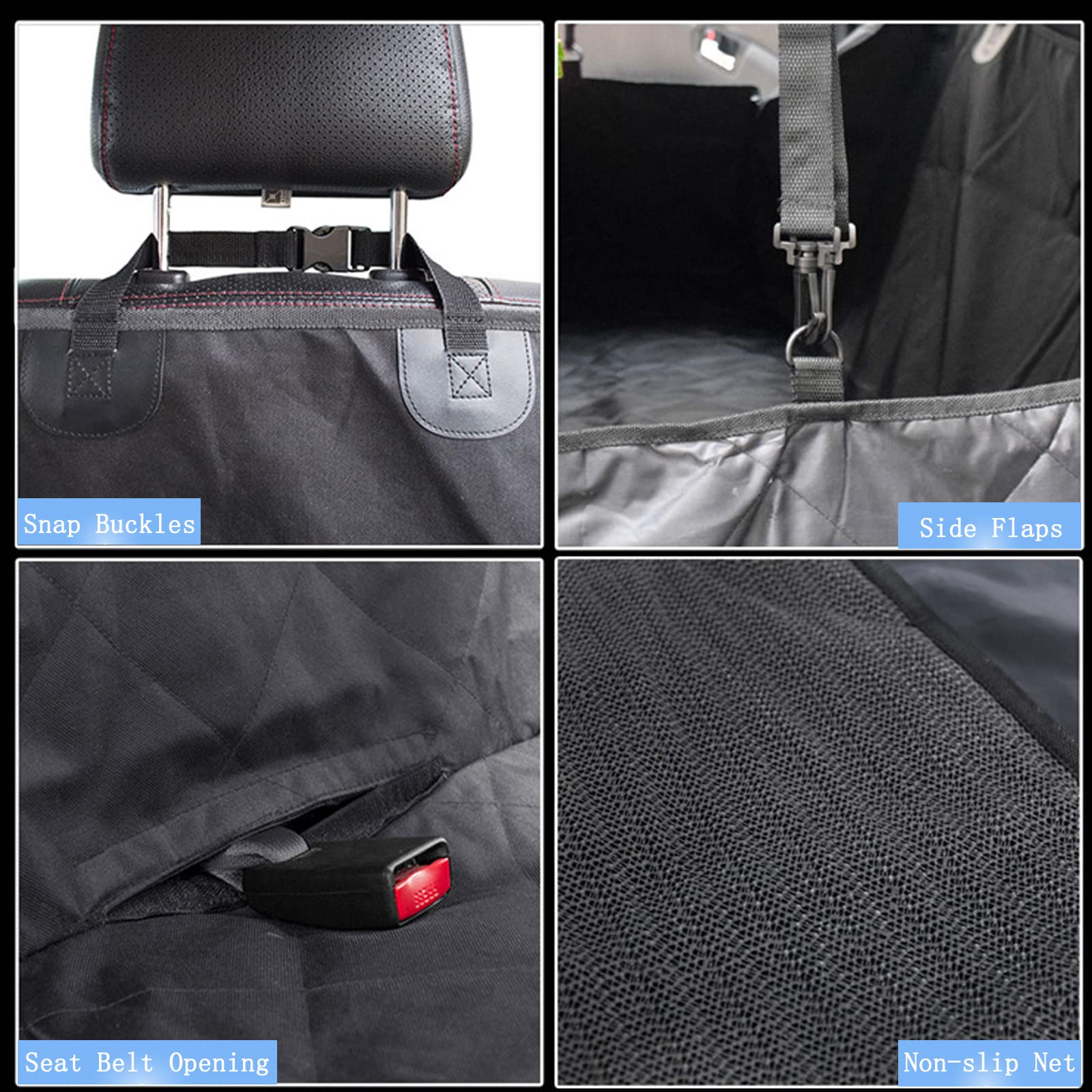 Waterproof 600D Heavy Duty Dog Car Seat Cover - Scratch Proof, Nonslip Pet Hammock for Cars, Trucks & SUVs | Durable Soft Back Seat Protector for Pets - Perfect for Travel, Daily Commute & Outdoor Adventures