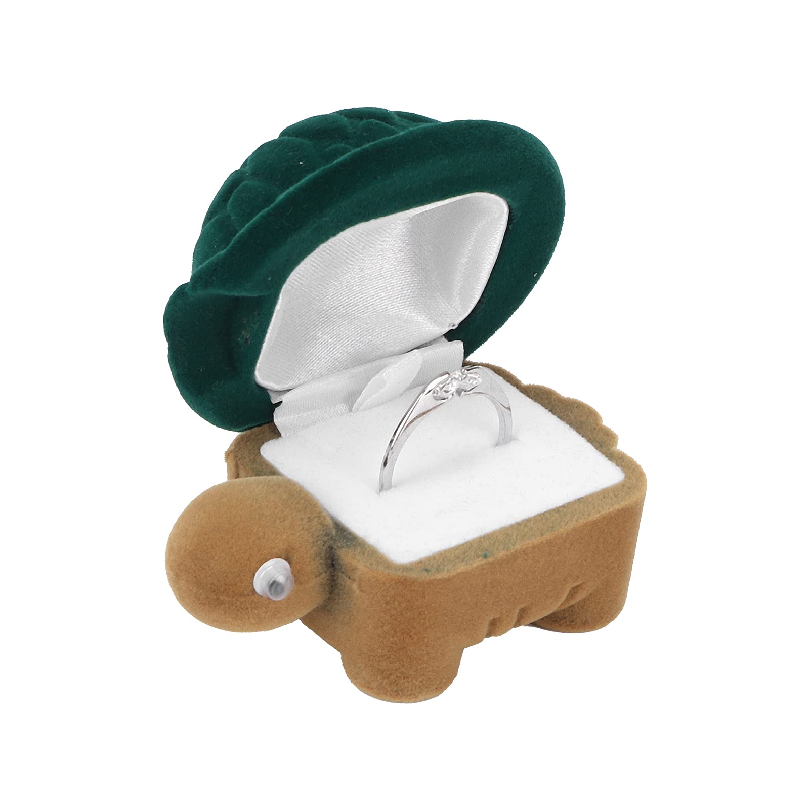 ZJchao Small Turtle Ring Box - Elegant Jewelry Protector Case for Wedding, Engagement & Valentine's Day Rings - Perfect Wedding Gift & Ring Storage Solution for Proposals, Anniversaries & Special Occasions