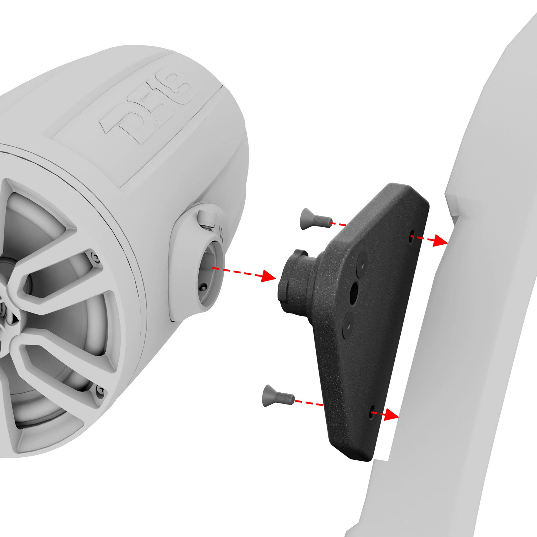 Heavy Duty Tower Speaker Mounting Bracket for Jeep Wrangler JL 4-Door Roll Cage - Perfect for Off-Road Adventures & Outdoor Audio Setup