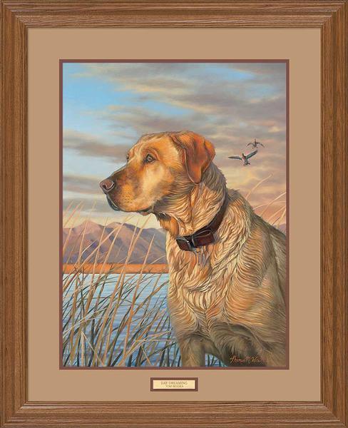 Premium Yellow Labrador Retriever Art Print - High Quality Dog Portrait Wall Decor for Living Room, Bedroom & Office | Day Dreaming Collection by GNA