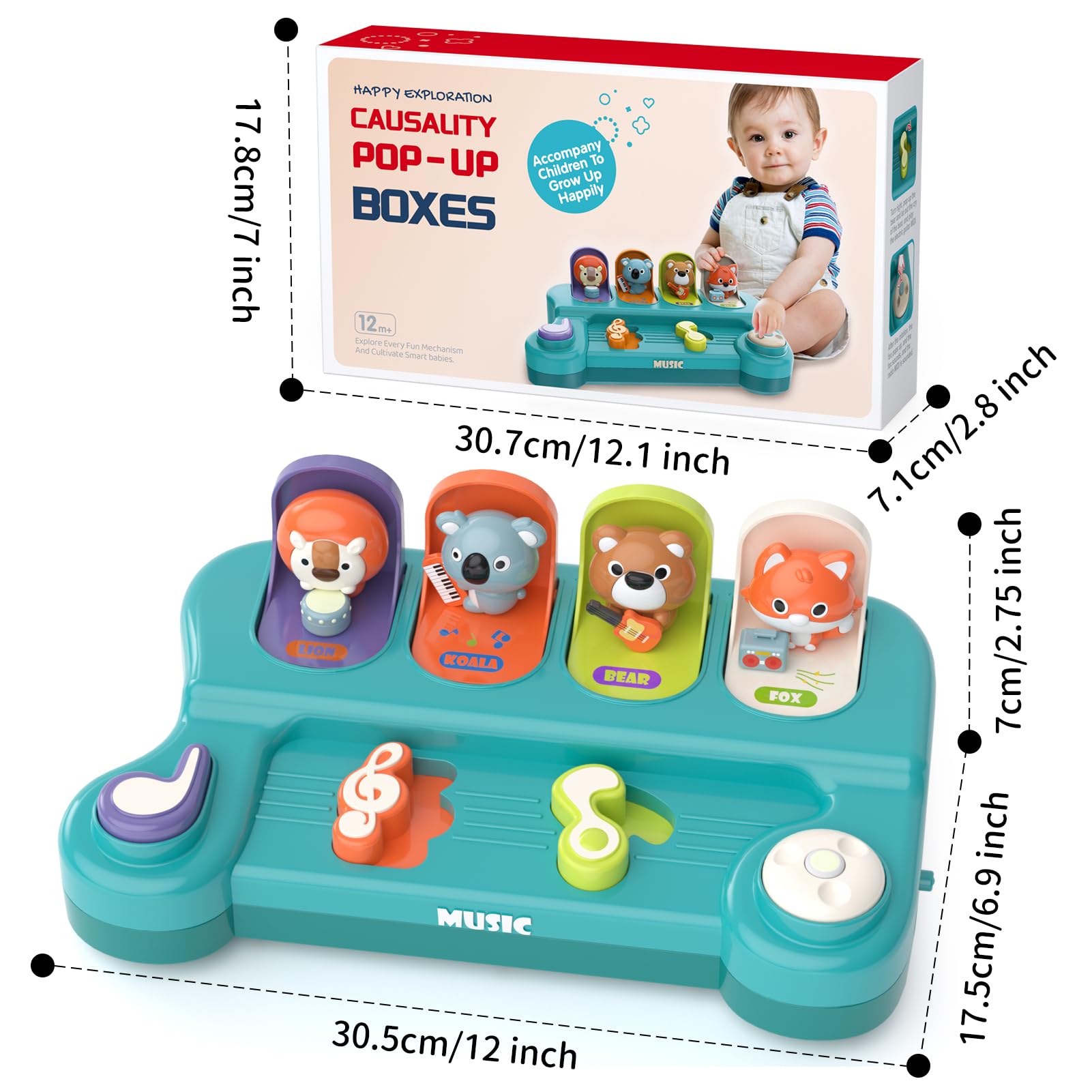 Montessori Musical Toys for 1 Year Old - STEM Learning Gift for Toddlers 1-2 - Perfect for Birthday & Early Education