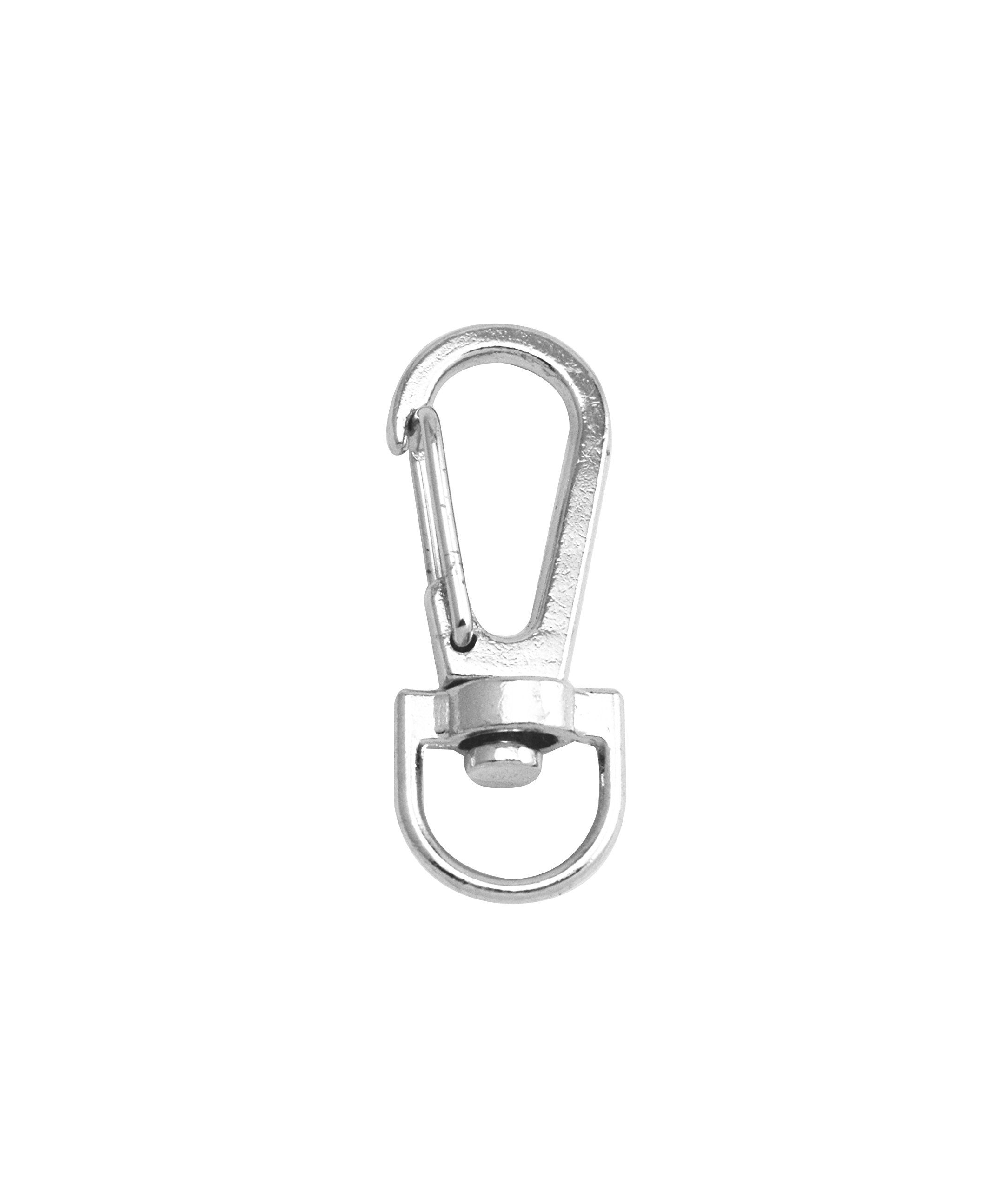 Wuuycoky Silver D Ring Lobster Clasp - Small Spring Buckle Swivel Snap Hook for Jewelry Making, Keychains, DIY Crafts & Accessories