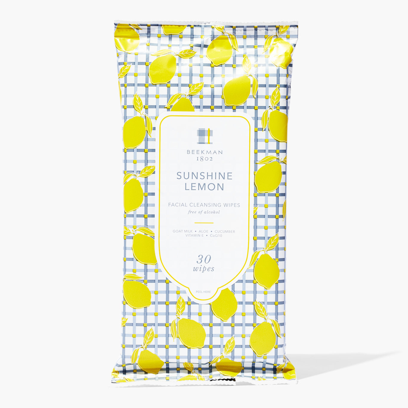 Sunshine Lemon Face Wipes - Refreshing & Gentle Facial Cleansing Wipes for All Skin Types | Perfect for Travel, Gym & Daily Skincare Routine