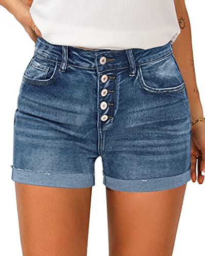 Five Buttons Light Blue