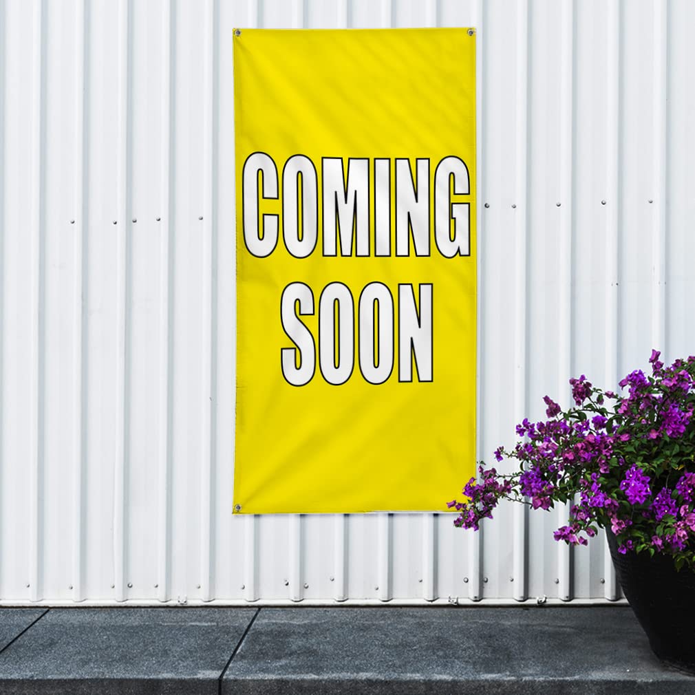 Custom Vertical Vinyl Banner - Weatherproof Outdoor Business Sign (144x60 Inches) with 10 Grommets | Ideal for Yard Sales, Industrial Events & Promotions | Durable for All Weather Conditions
