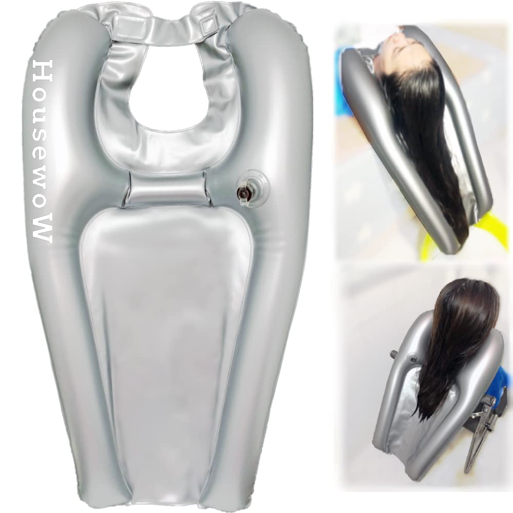 **Inflatable Shampoo Bowl - Portable Hair Washing Tray for Bedside & In-Bed Use - Lightweight Shampoo Basin for Elderly, Disabled, Pregnant & Bedridden - Handicap Accessible Hair Washing Sink - Perfect for Home Care, Hospitals & Salon Use**