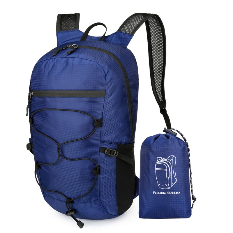 Foldable Lightweight Travel Backpack - Packable Hiking Daypack for Women & Men - Water-Resistant Mini Camping Backpack for Beach, Gym, Outdoor Sports, Running & Travel Essentials - Perfect for Weekend Getaways, Commuting & Adventure Trips
