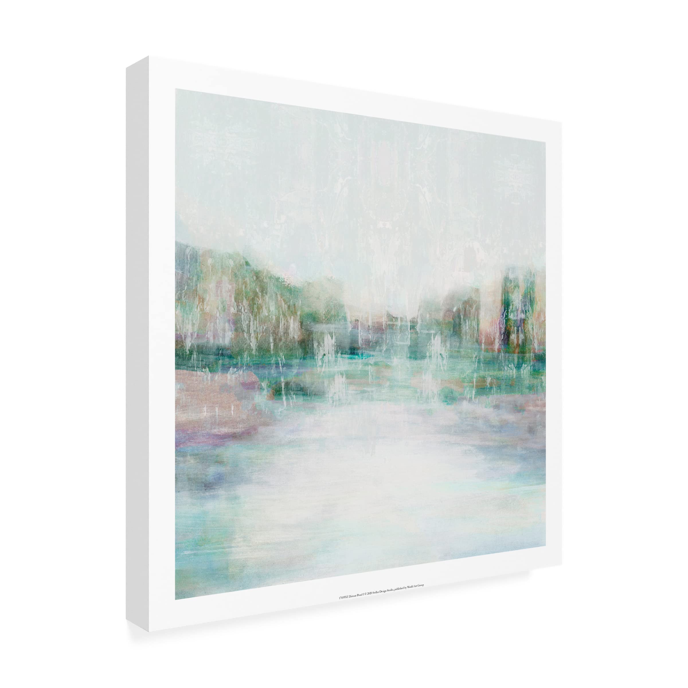 Stellar Design Studio 'Distant Pond I' Canvas Wall Art Print - Modern Landscape Painting for Living Room, Bedroom & Office Decor