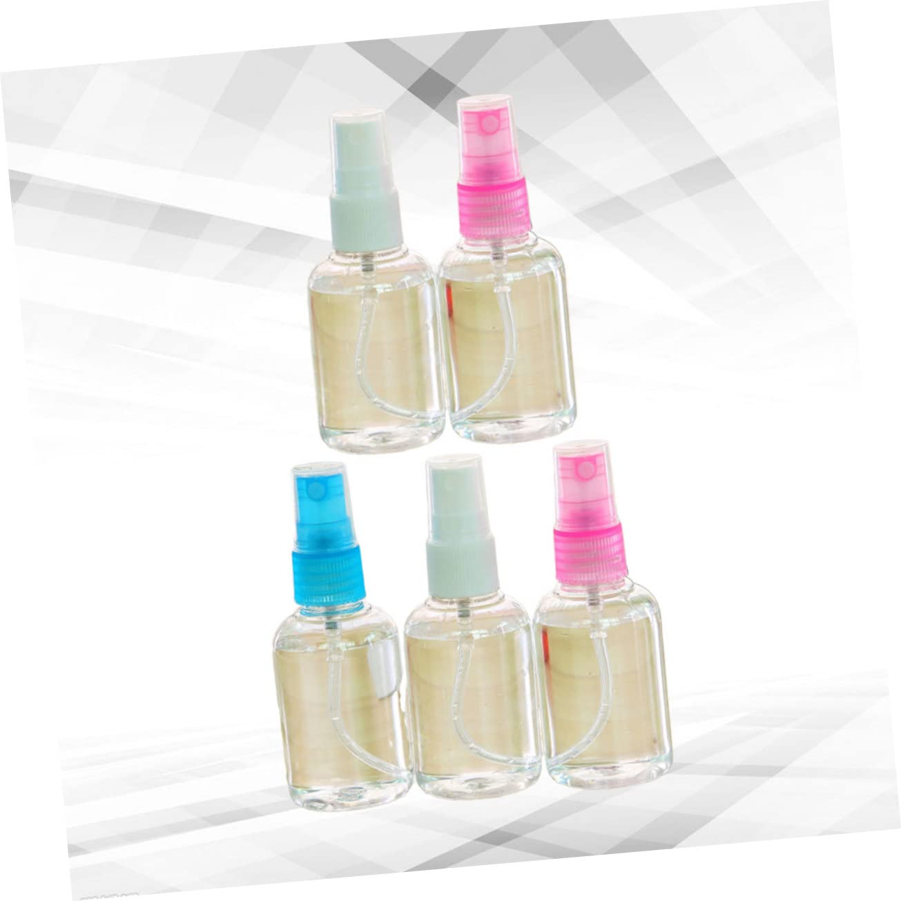 FOMIYES 5-Pack Refillable Fine Mist Spray Bottles for Makeup, Travel & Skincare - Portable Small Water Sprayer for Face, Hair & Liquid Refills - Perfect for Travel, Salon & Home Use