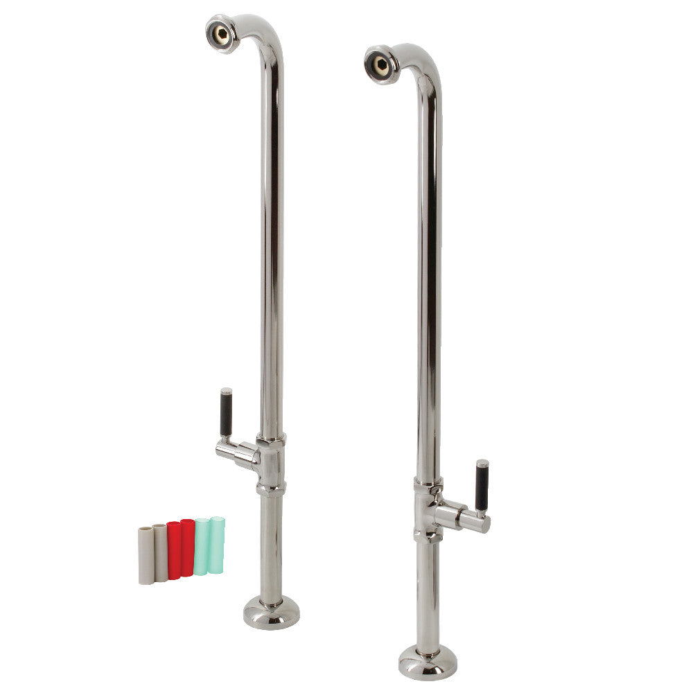 Kingston Brass AE810S1DKL Freestanding Bathtub Faucet with Supply Line - Polished Chrome Finish for Modern Bathroom & Spa Decor