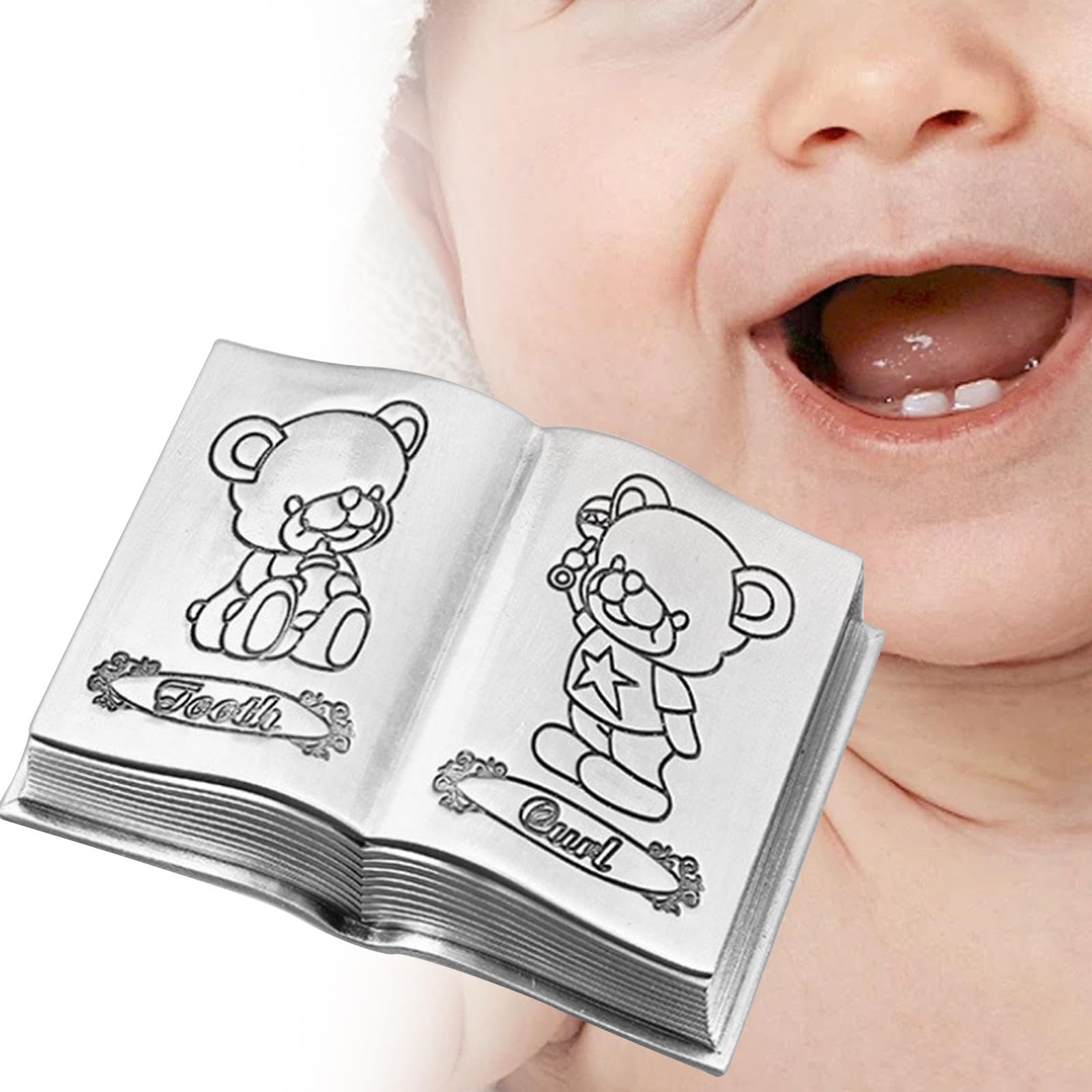Menolana Baby Tooth Keepsake Box - Tooth Fairy Memory Box for Boys & Toddlers | First Tooth Holder, Milestone Organizer for Kids' Dental Memories (Perfect for Baby Shower Gifts & Childhood Memorabilia)